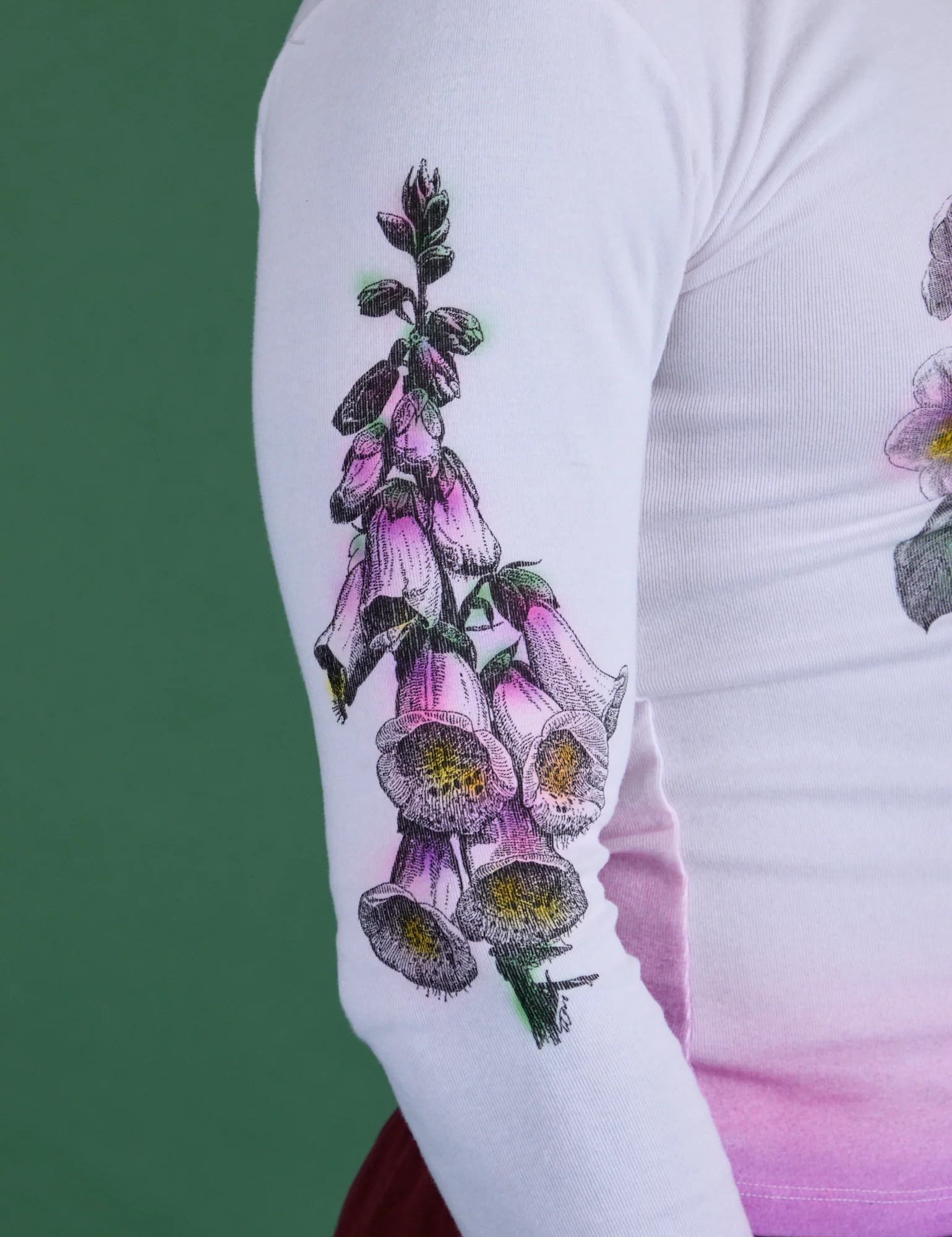 Floral Long Sleeve Baby Tee - Pink - Image 20