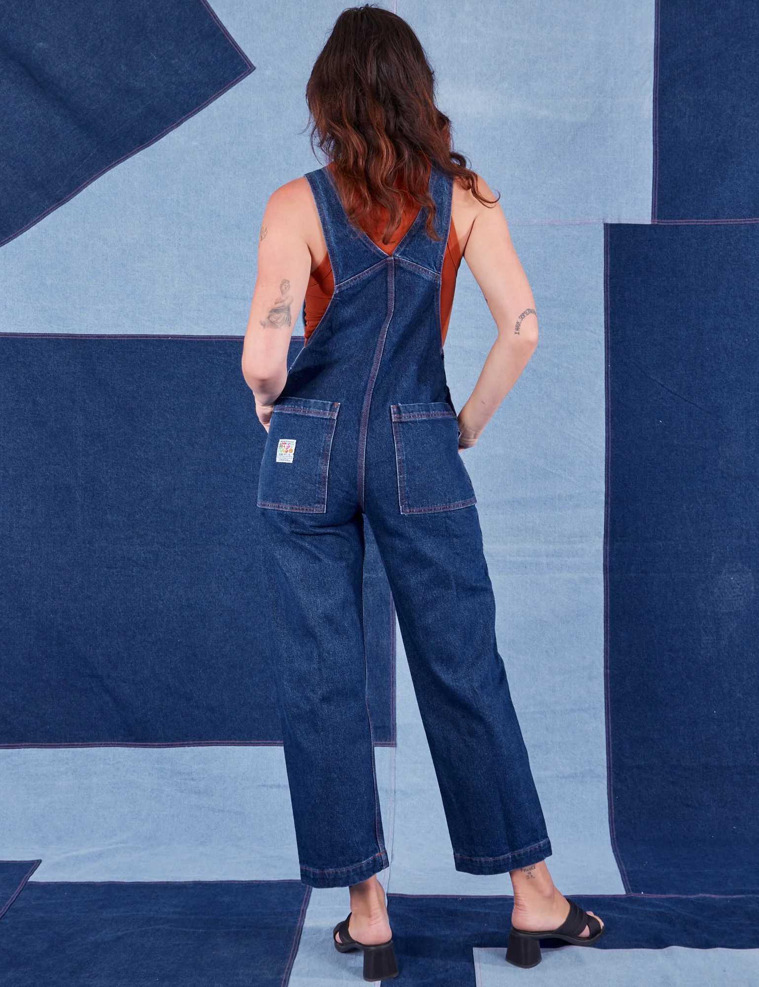 Indigo Denim Original Overalls - Dark Wash - Image 11