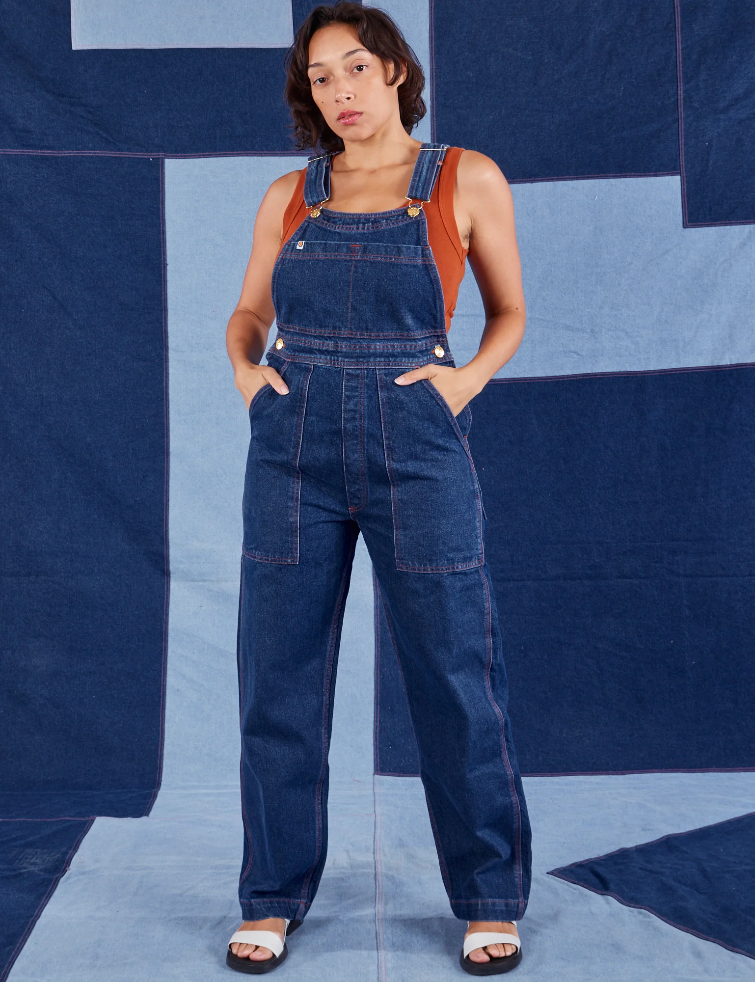Indigo Denim Original Overalls - Dark Wash - Image 17
