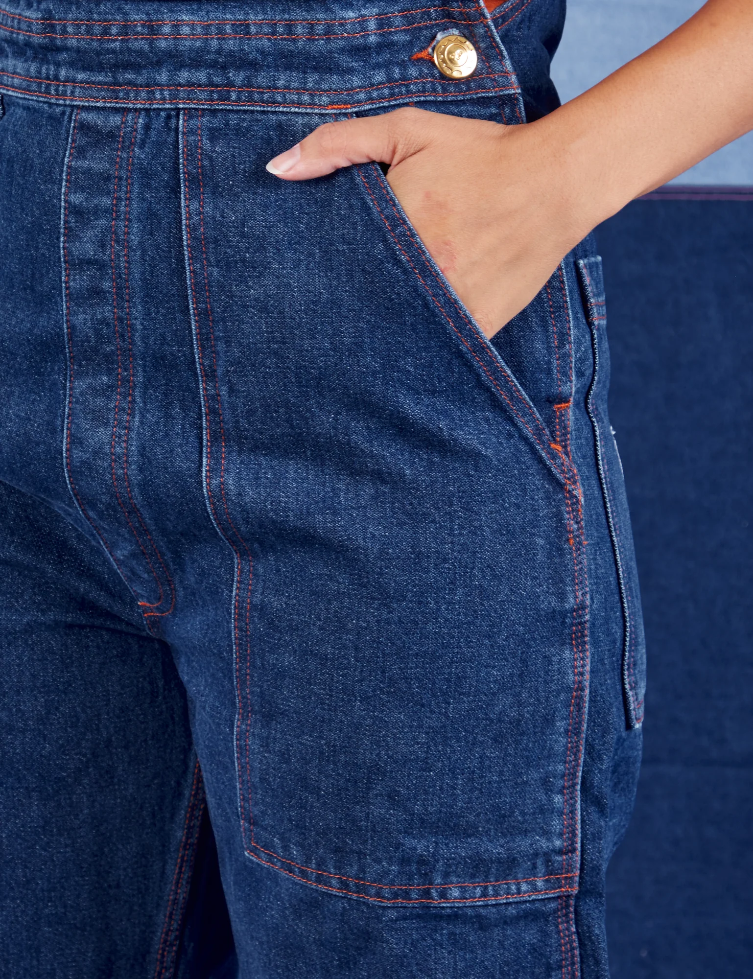 Indigo Denim Original Overalls - Dark Wash - Image 22