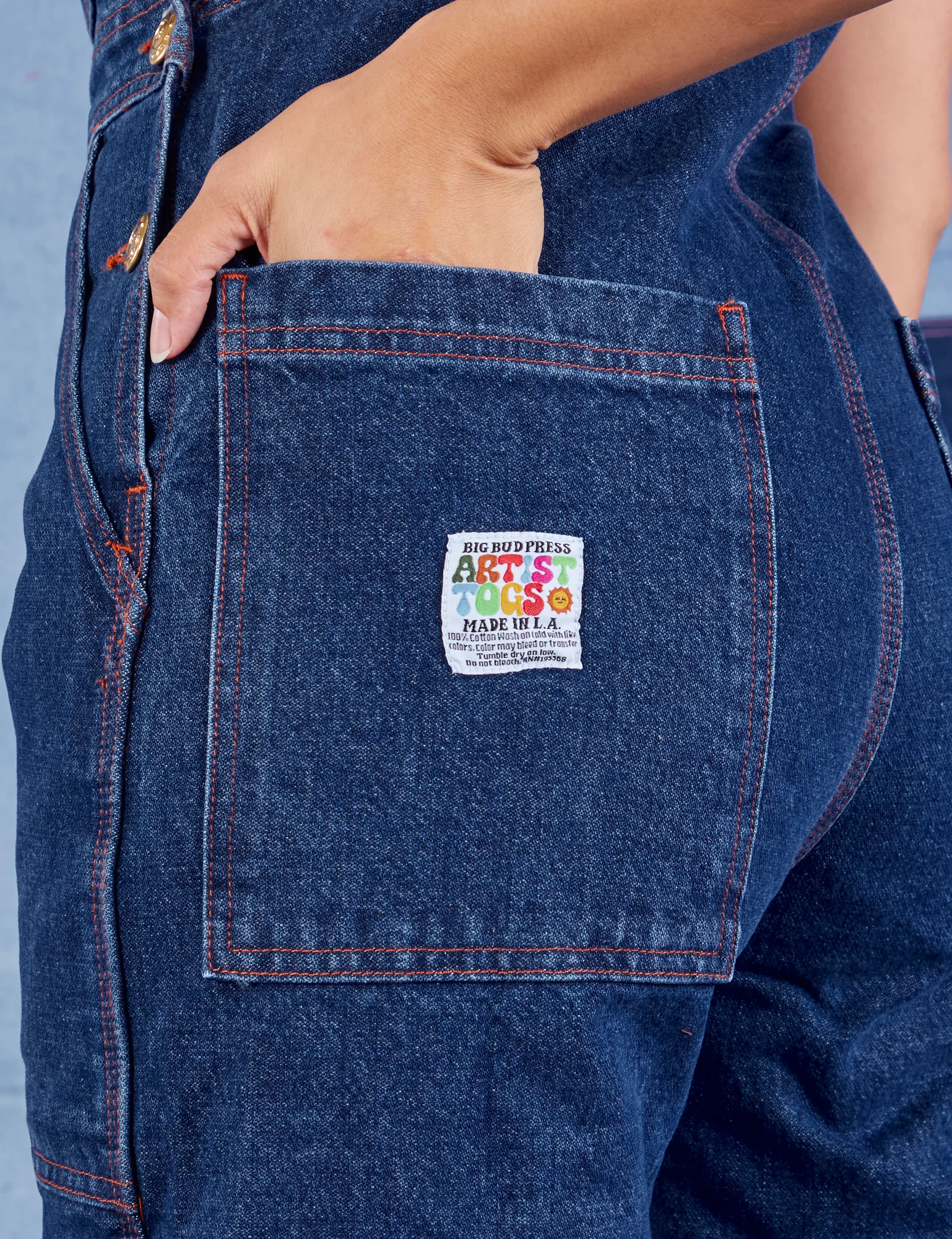 Indigo Denim Original Overalls - Dark Wash - Image 24