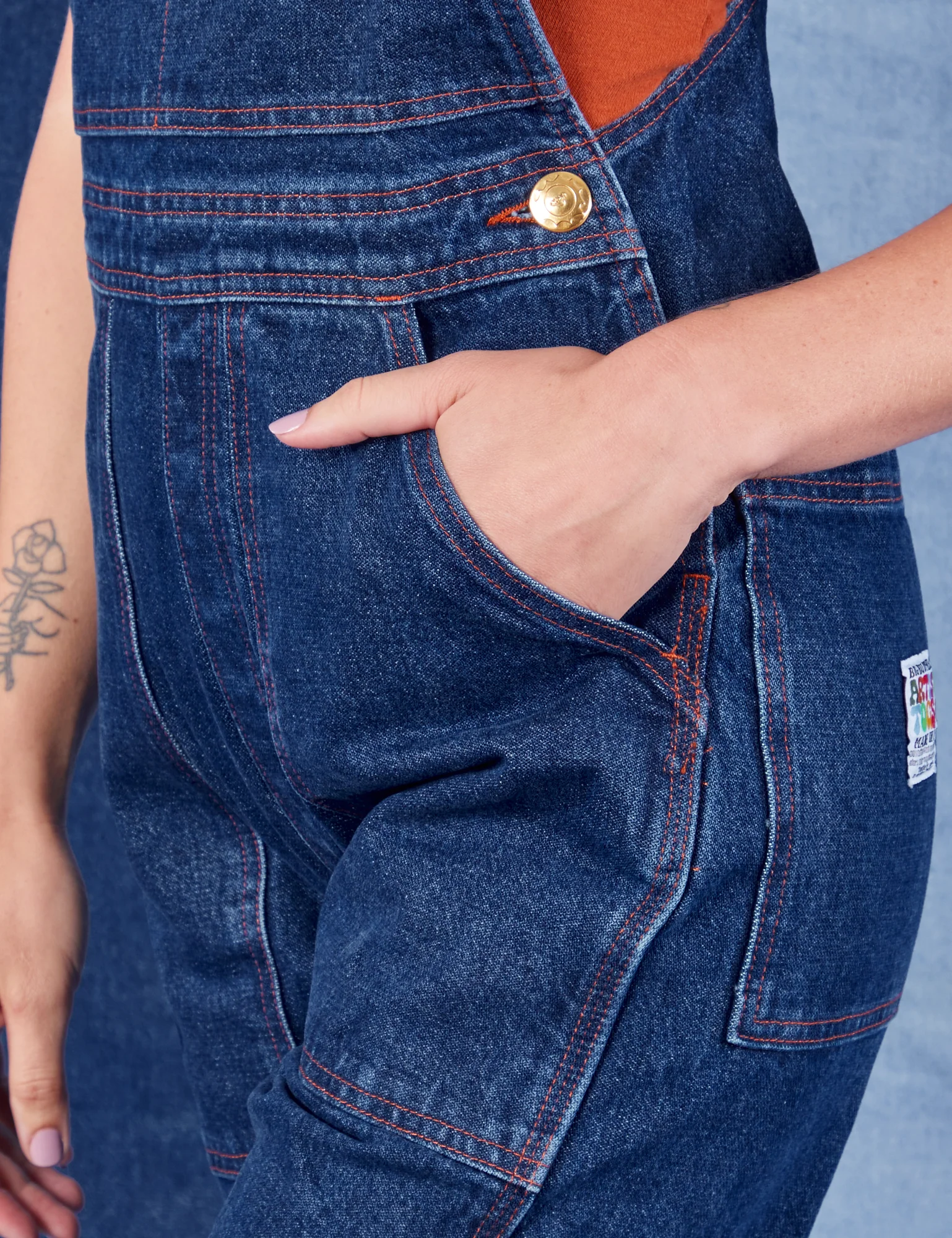 Indigo Denim Original Overalls - Dark Wash - Image 8