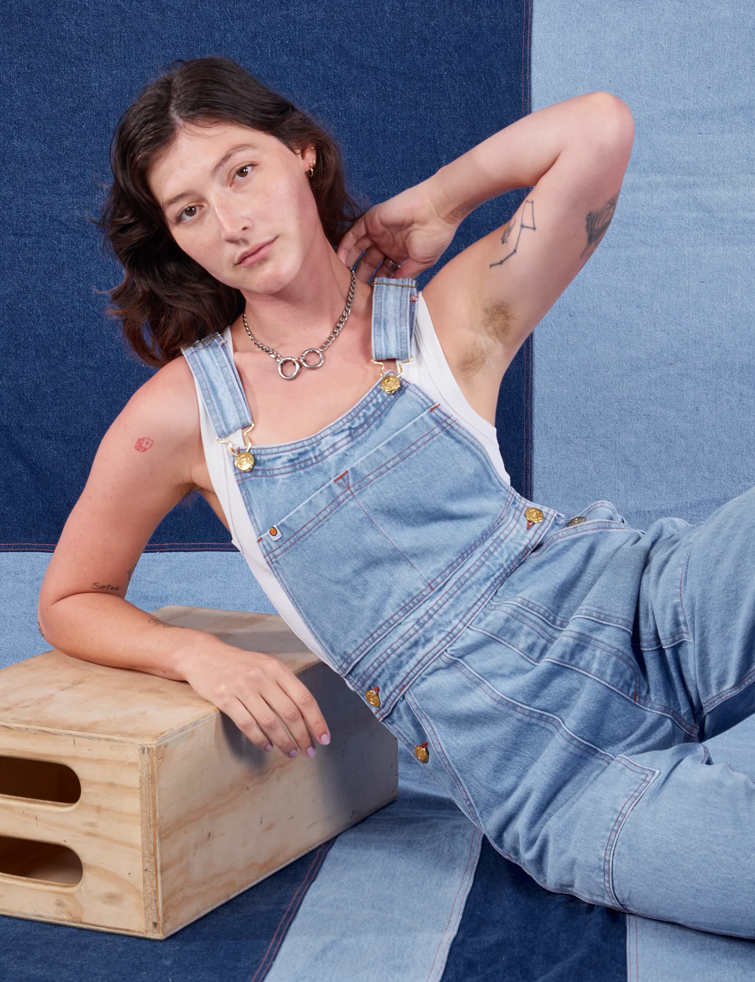 Indigo Denim Original Overalls - Light Wash - Image 12
