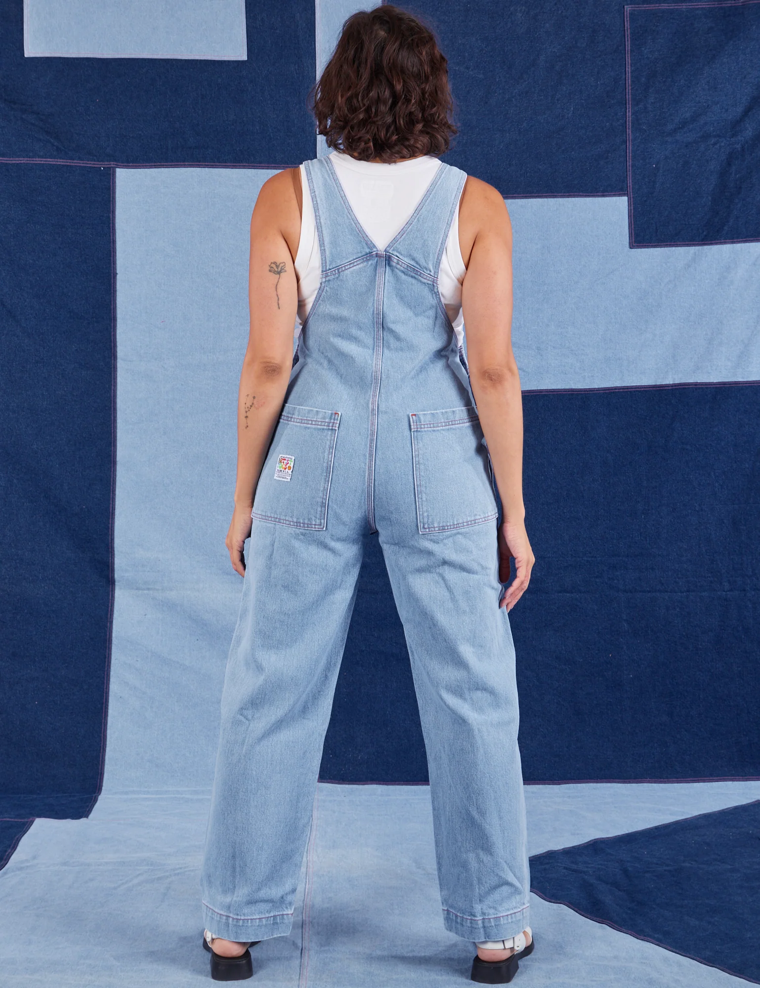 Indigo Denim Original Overalls - Light Wash - Image 25