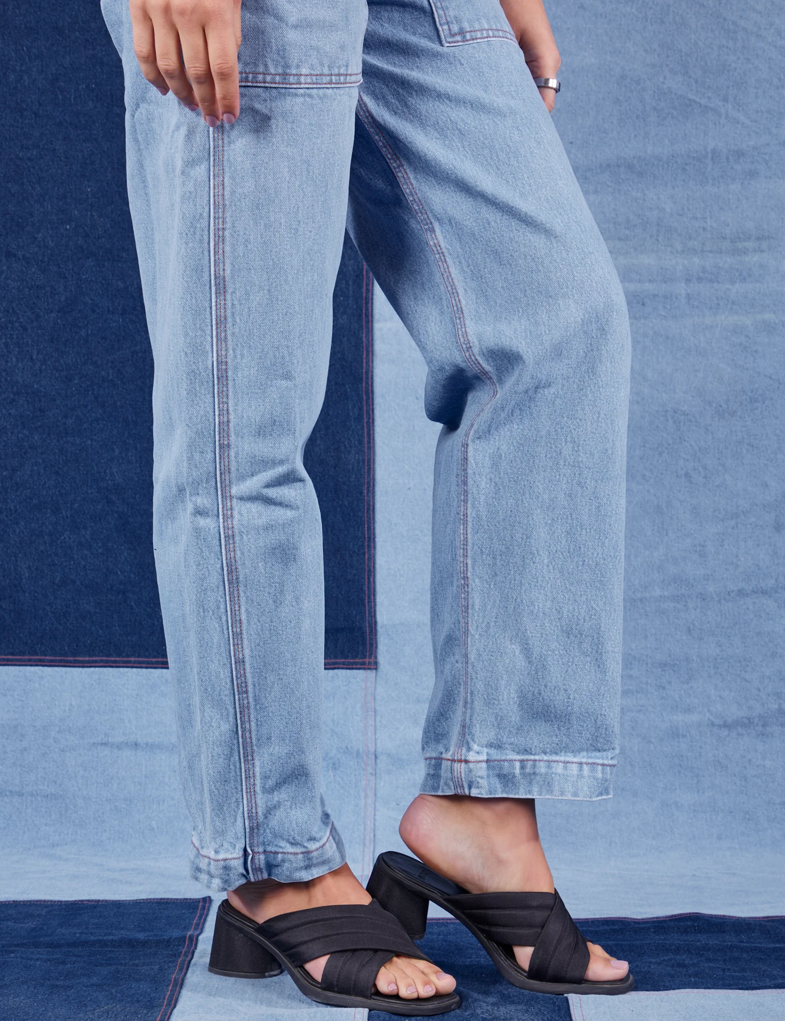 Indigo Denim Original Overalls - Light Wash - Image 8