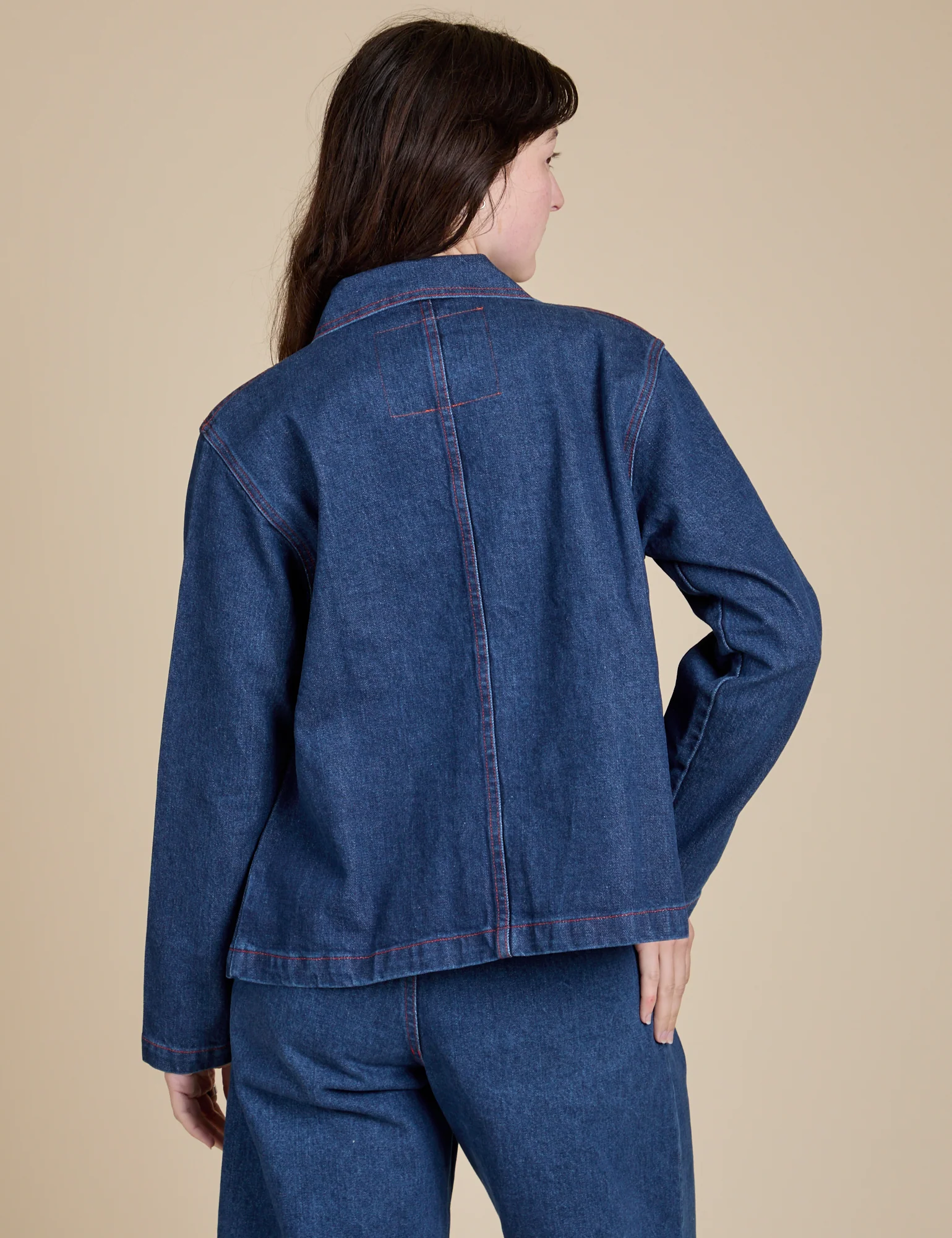 Indigo Denim Work Jacket - Dark Wash - Image 27