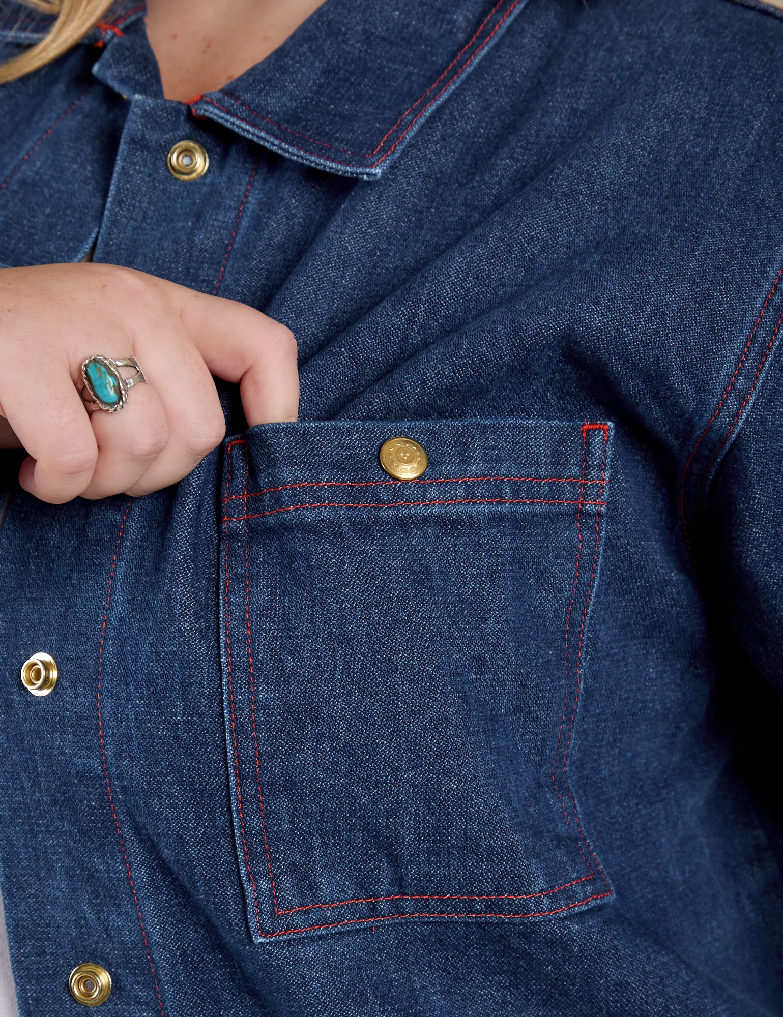 Indigo Denim Work Jacket - Dark Wash - Image 4