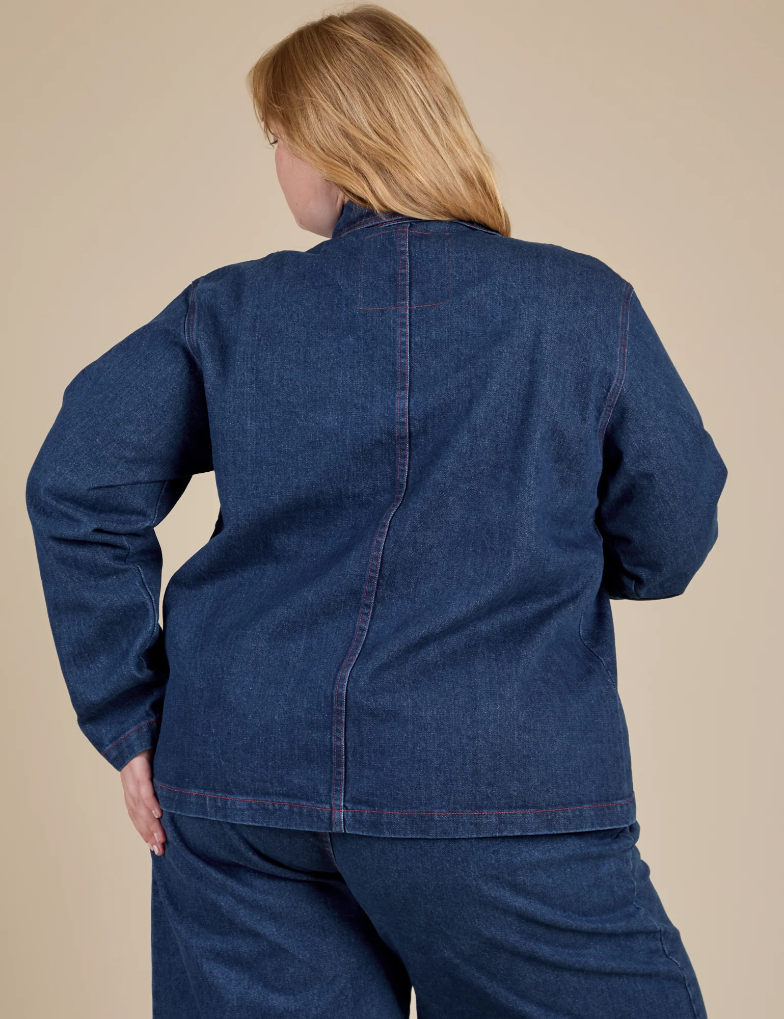Indigo Denim Work Jacket - Dark Wash - Image 8