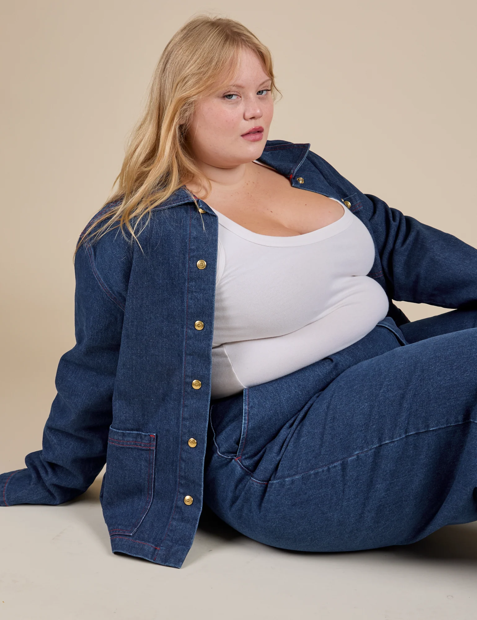 Indigo Denim Work Jacket - Dark Wash - Image 9