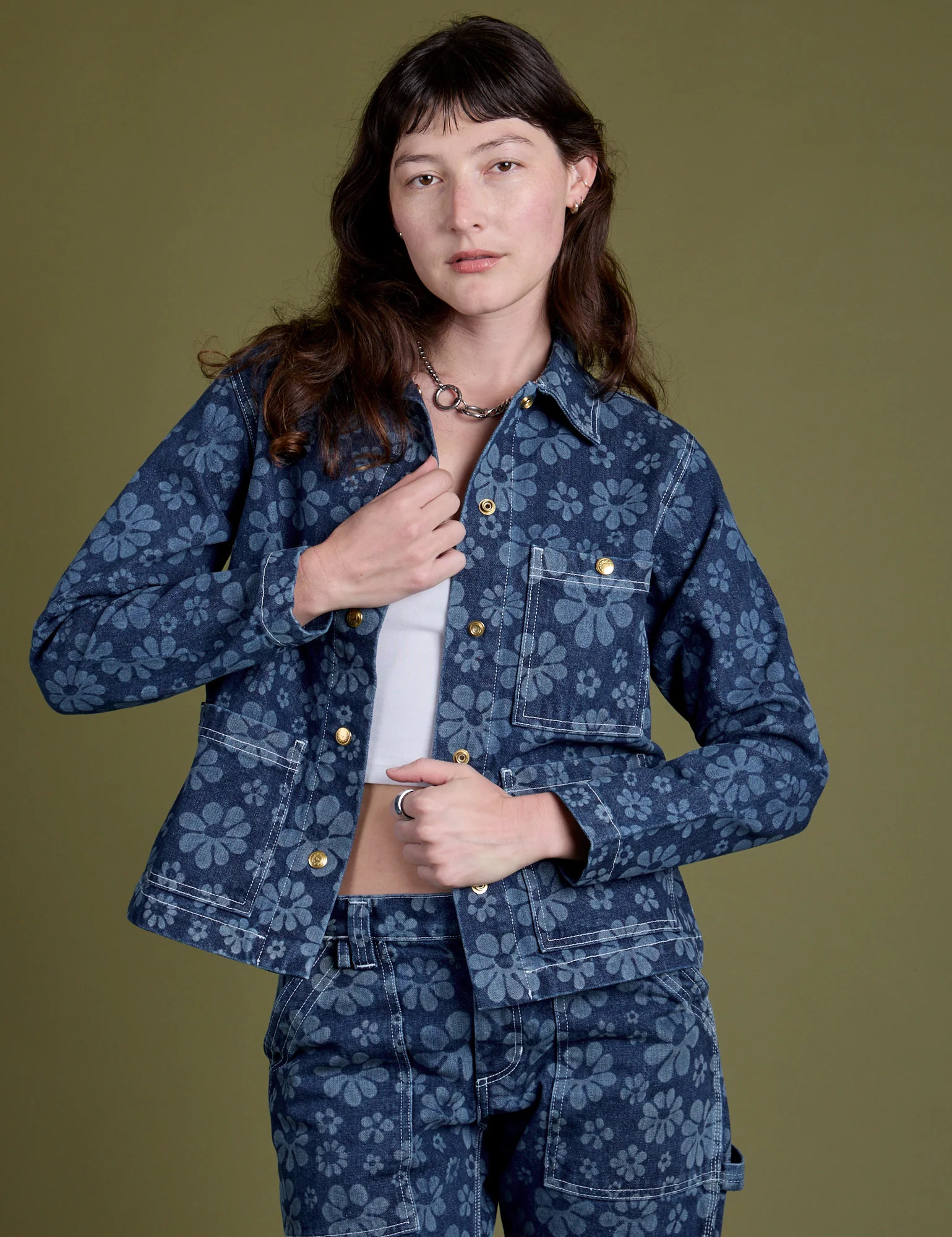 Lazy Daisy Denim Work Jacket - Image 3