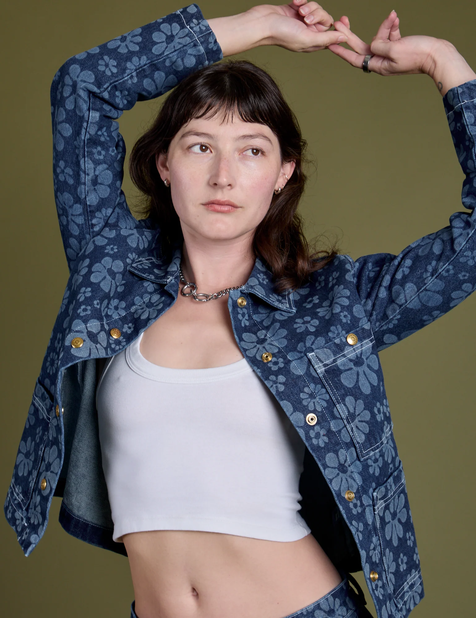 Lazy Daisy Denim Work Jacket - Image 4