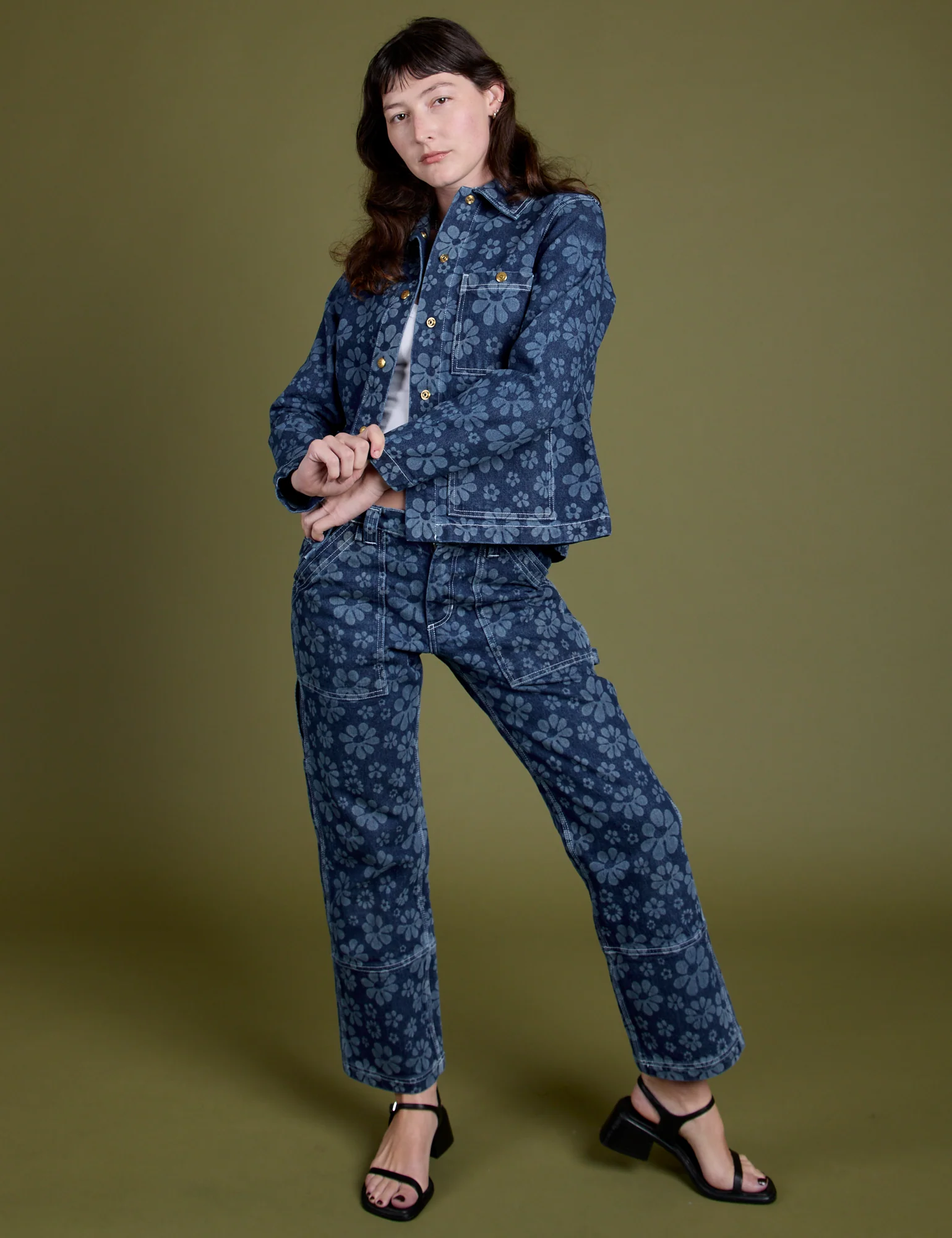 Lazy Daisy Denim Work Jacket - Image 5