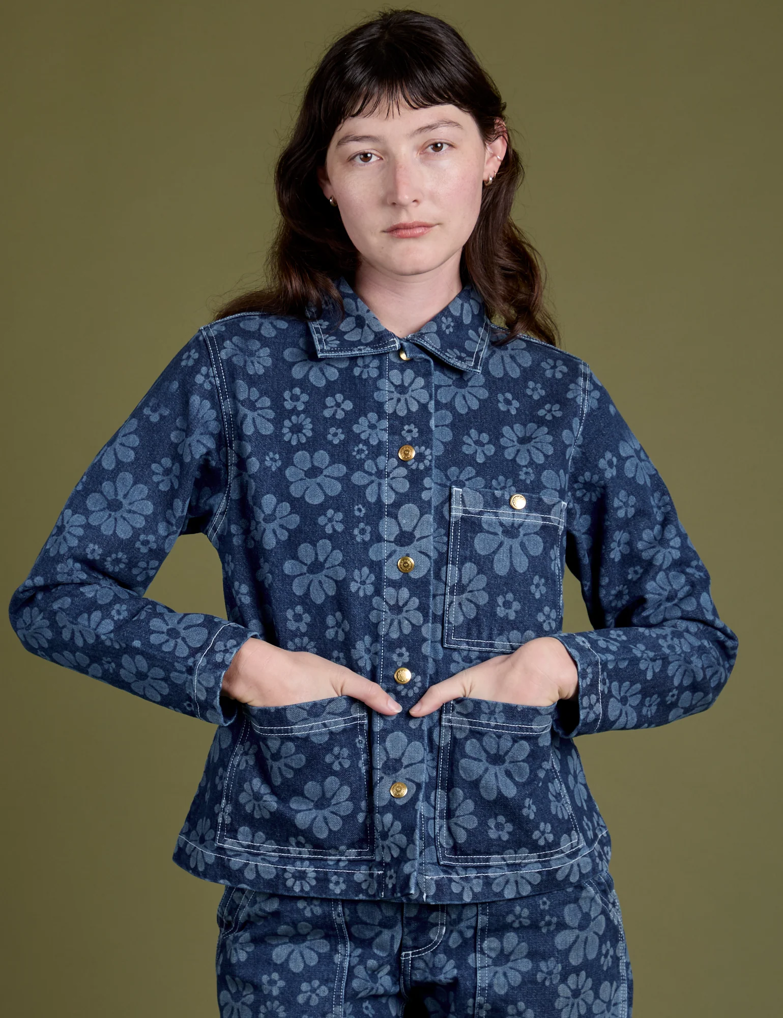 Lazy Daisy Denim Work Jacket - Image 9