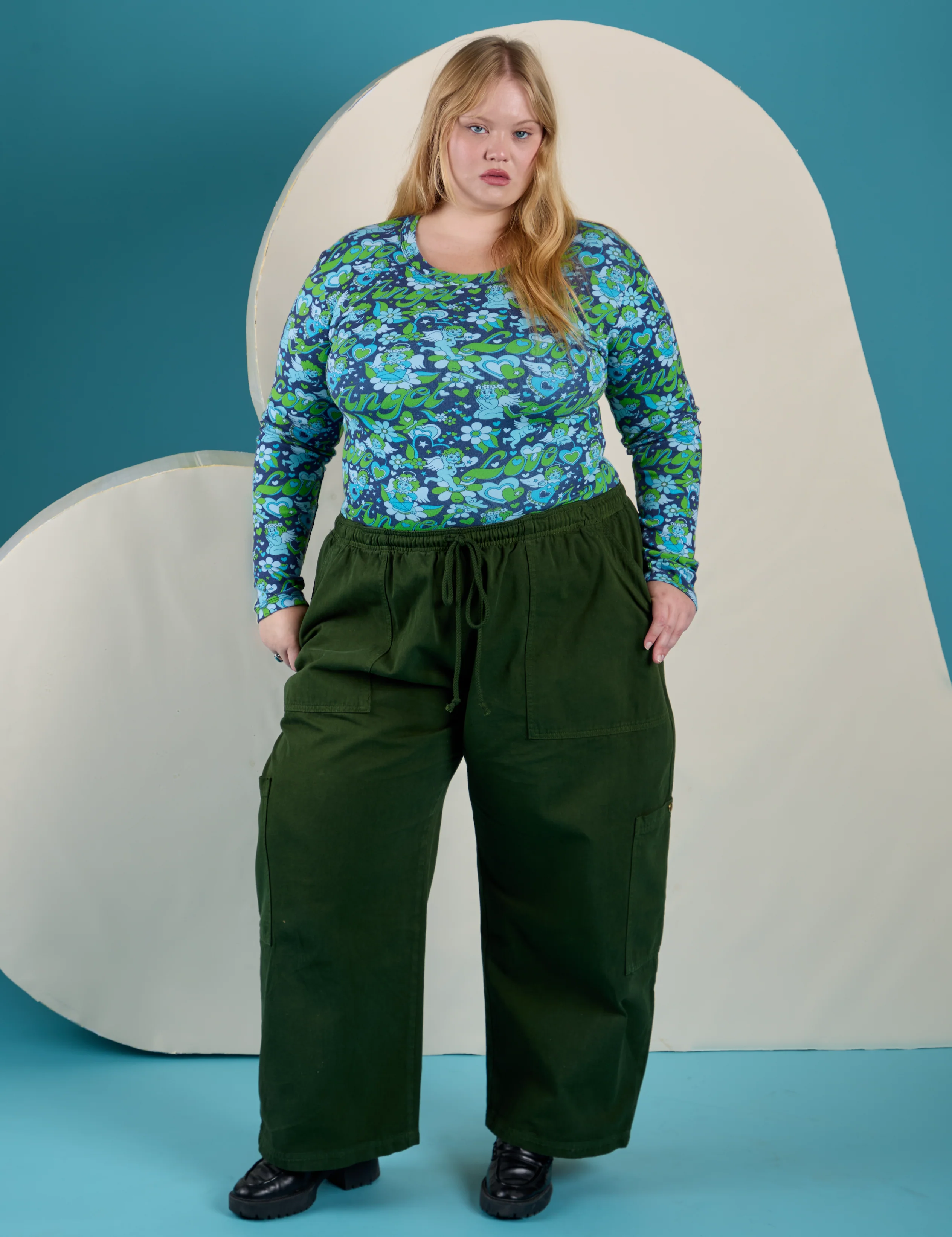 Long Sleeve Baby Tee - Angel Print - Image 4