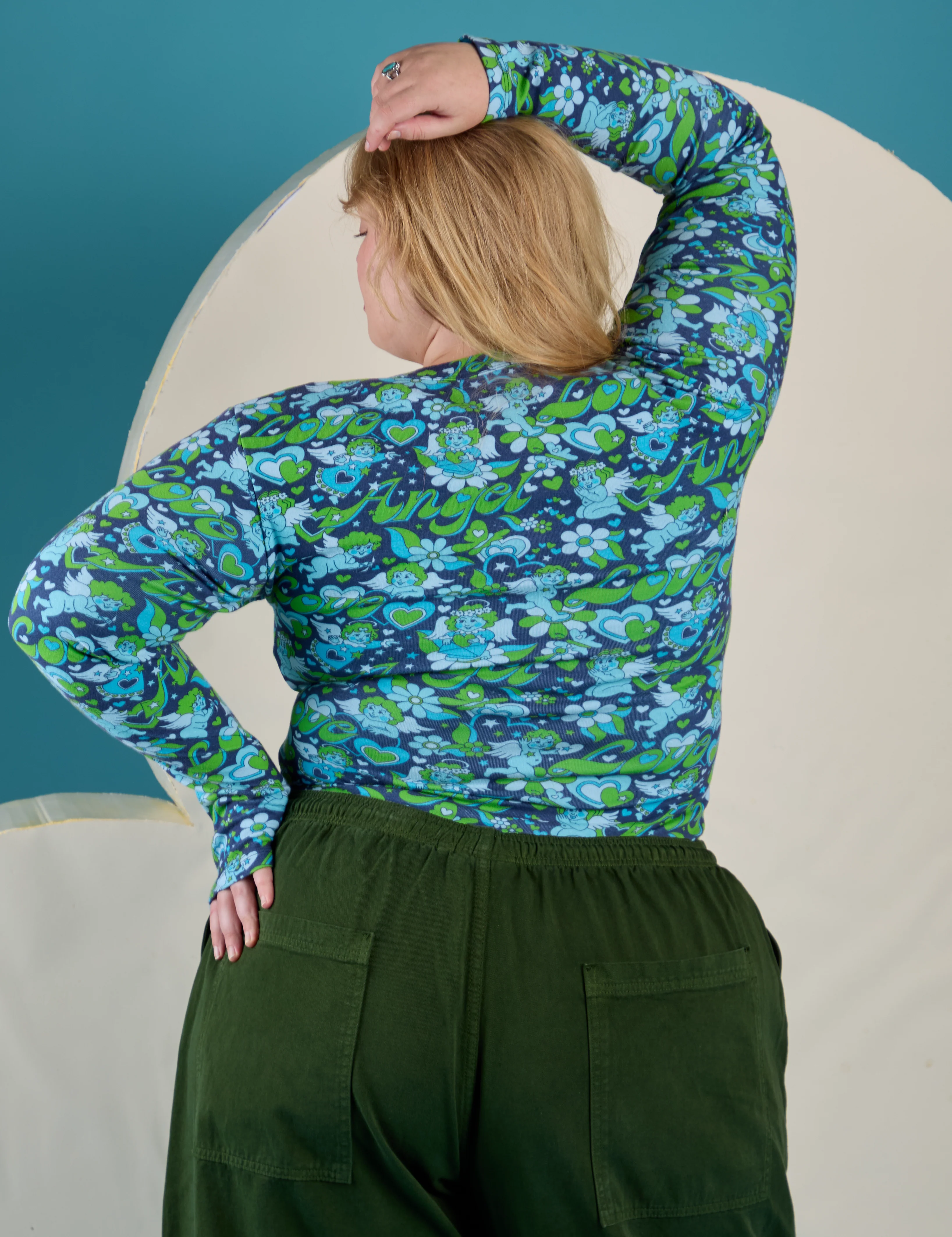 Long Sleeve Baby Tee - Angel Print - Image 7