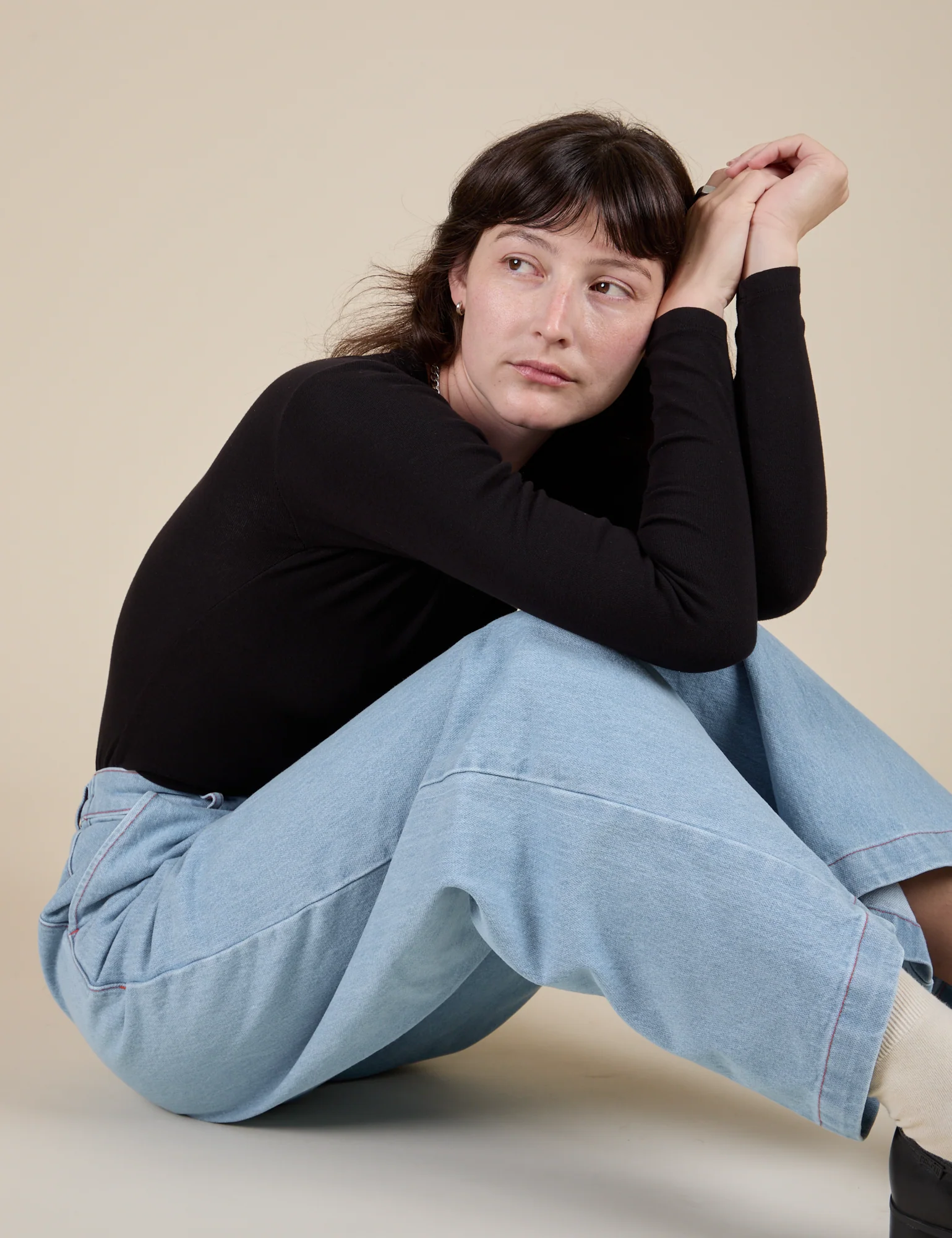 Long Sleeve Baby Tee - Basic Black - Image 11