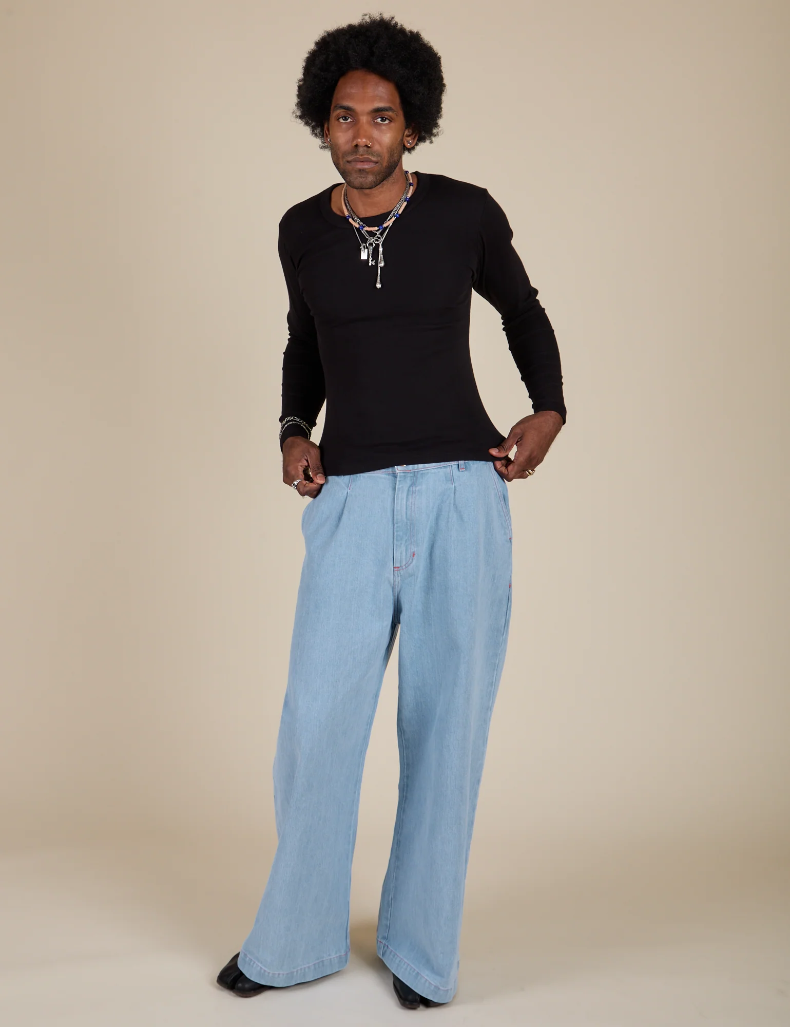 Long Sleeve Baby Tee - Basic Black - Image 19