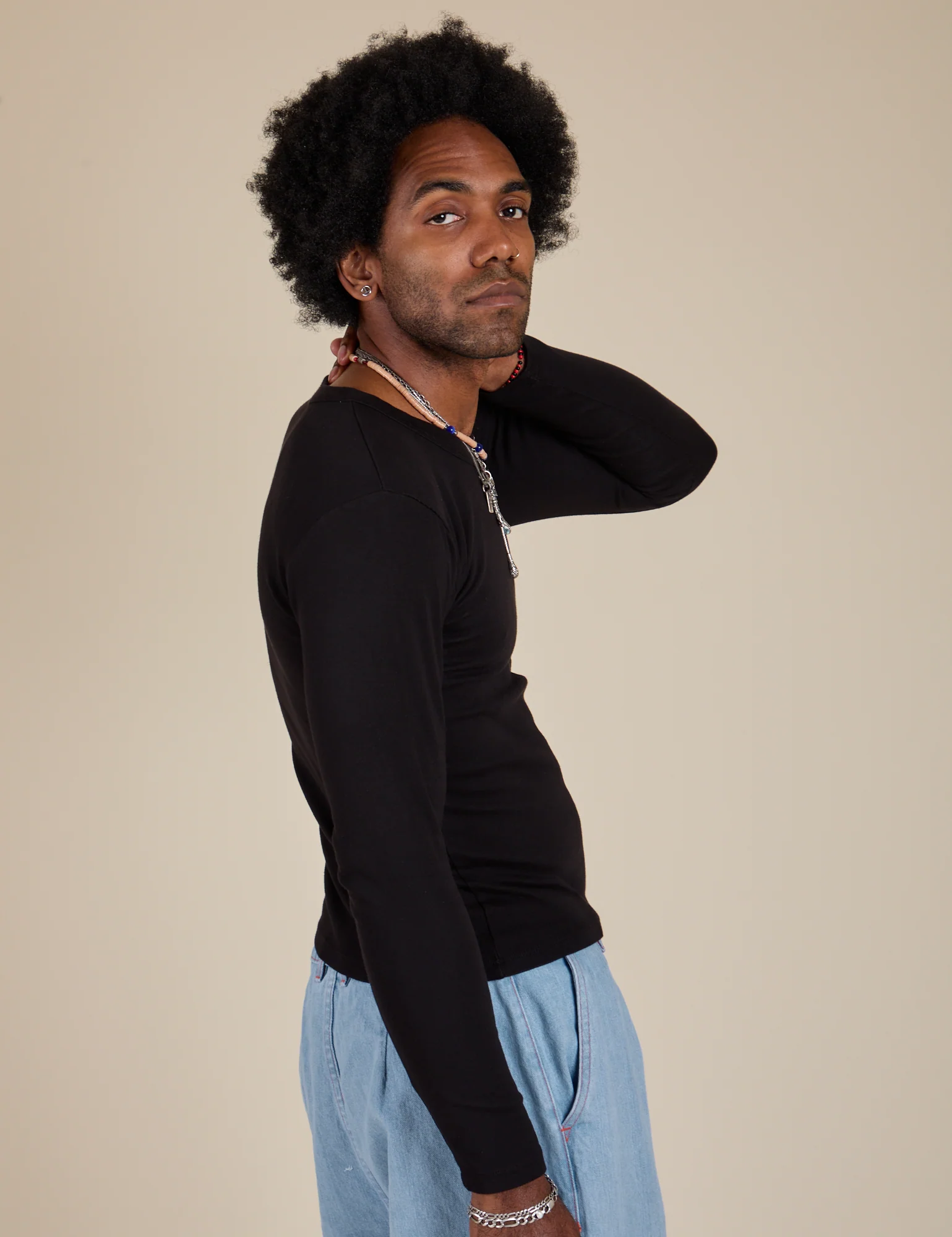 Long Sleeve Baby Tee - Basic Black - Image 21