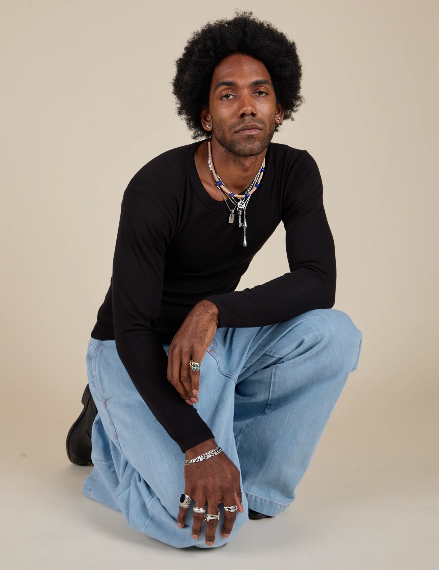 Long Sleeve Baby Tee - Basic Black - Image 23