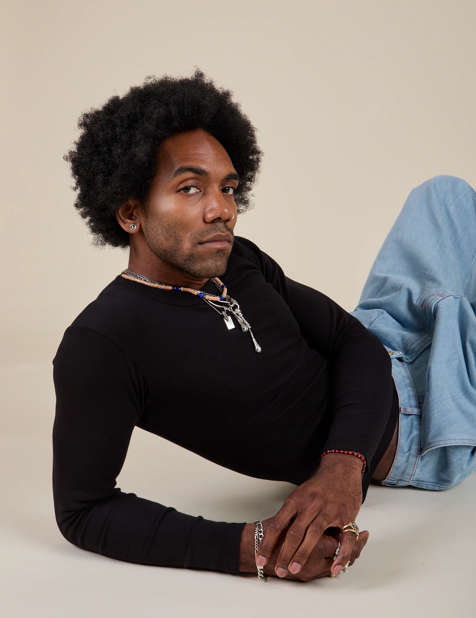 Long Sleeve Baby Tee - Basic Black - Image 24