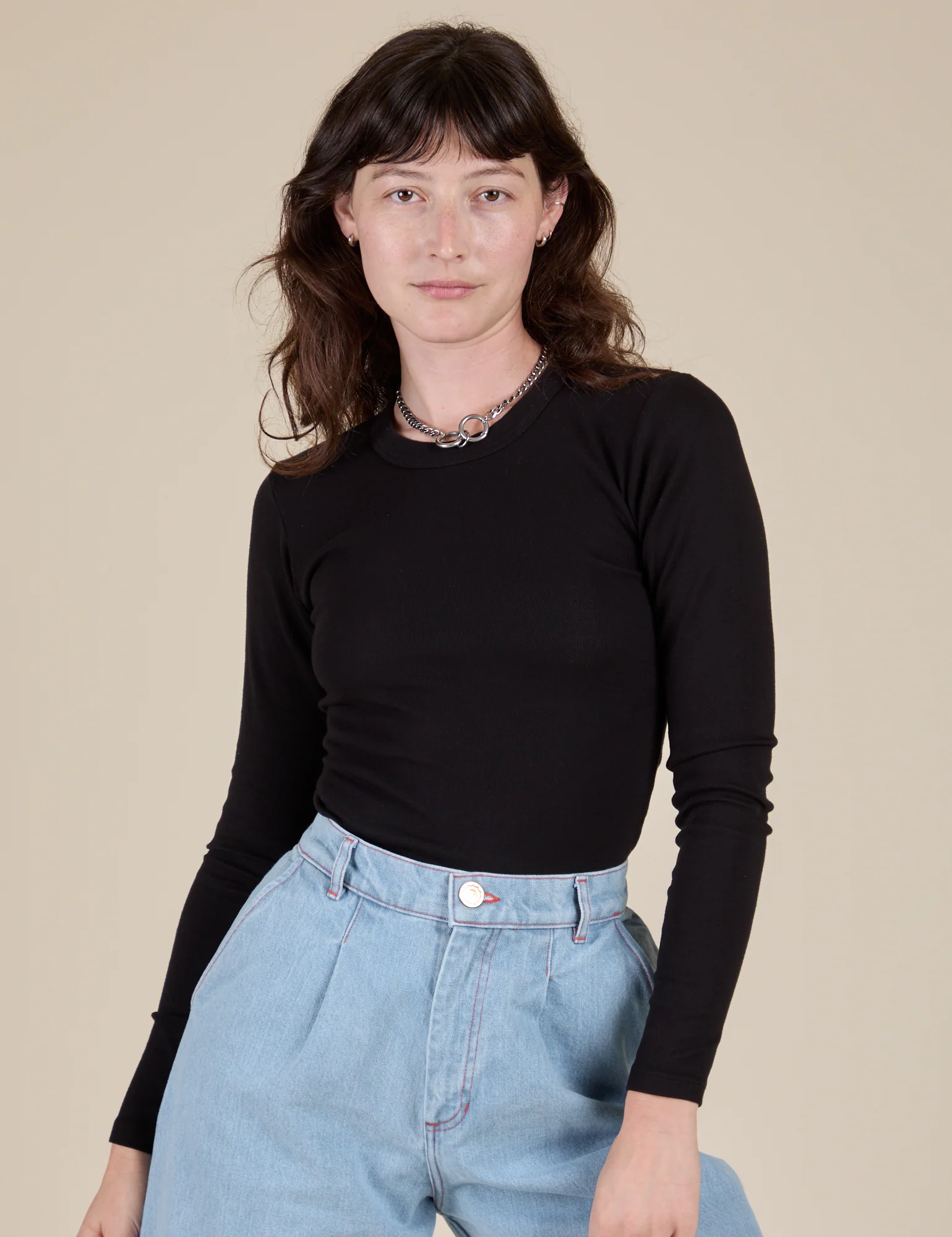 Long Sleeve Baby Tee - Basic Black - Image 3