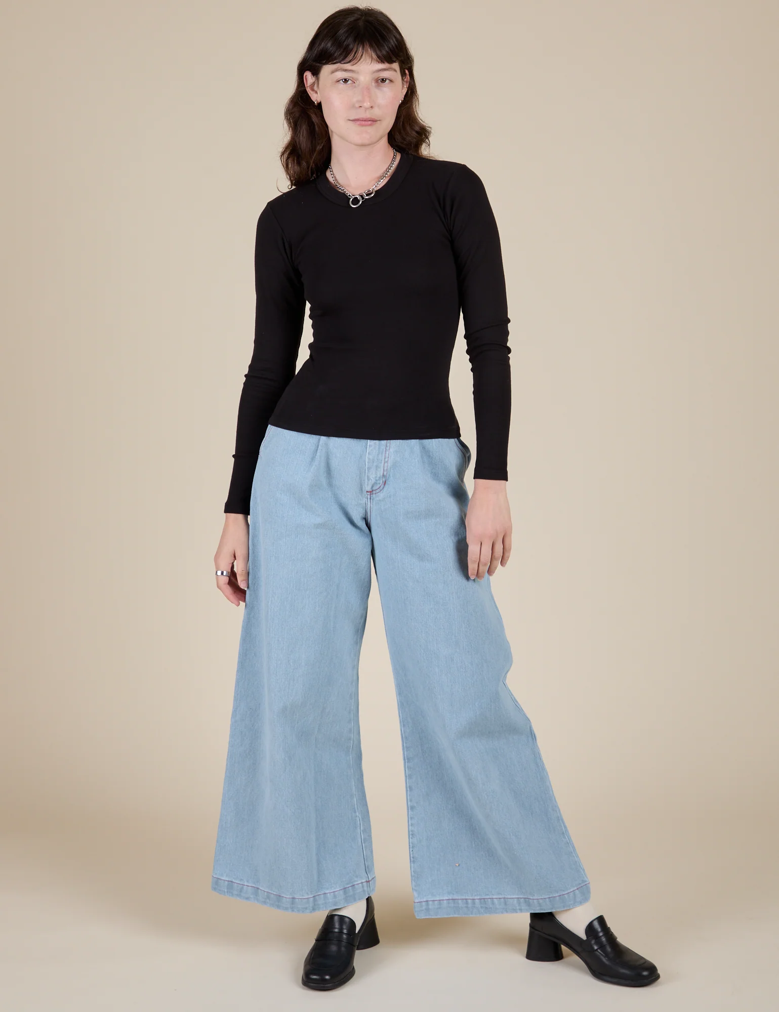 Long Sleeve Baby Tee - Basic Black - Image 5