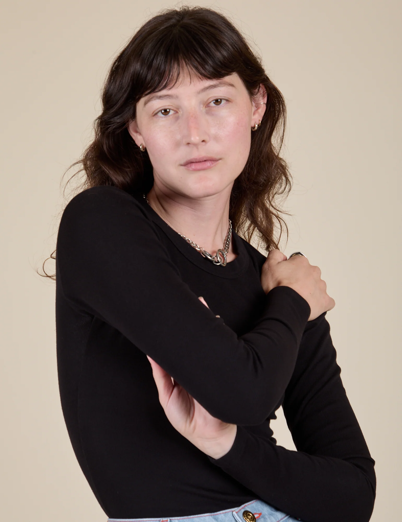 Long Sleeve Baby Tee - Basic Black - Image 8