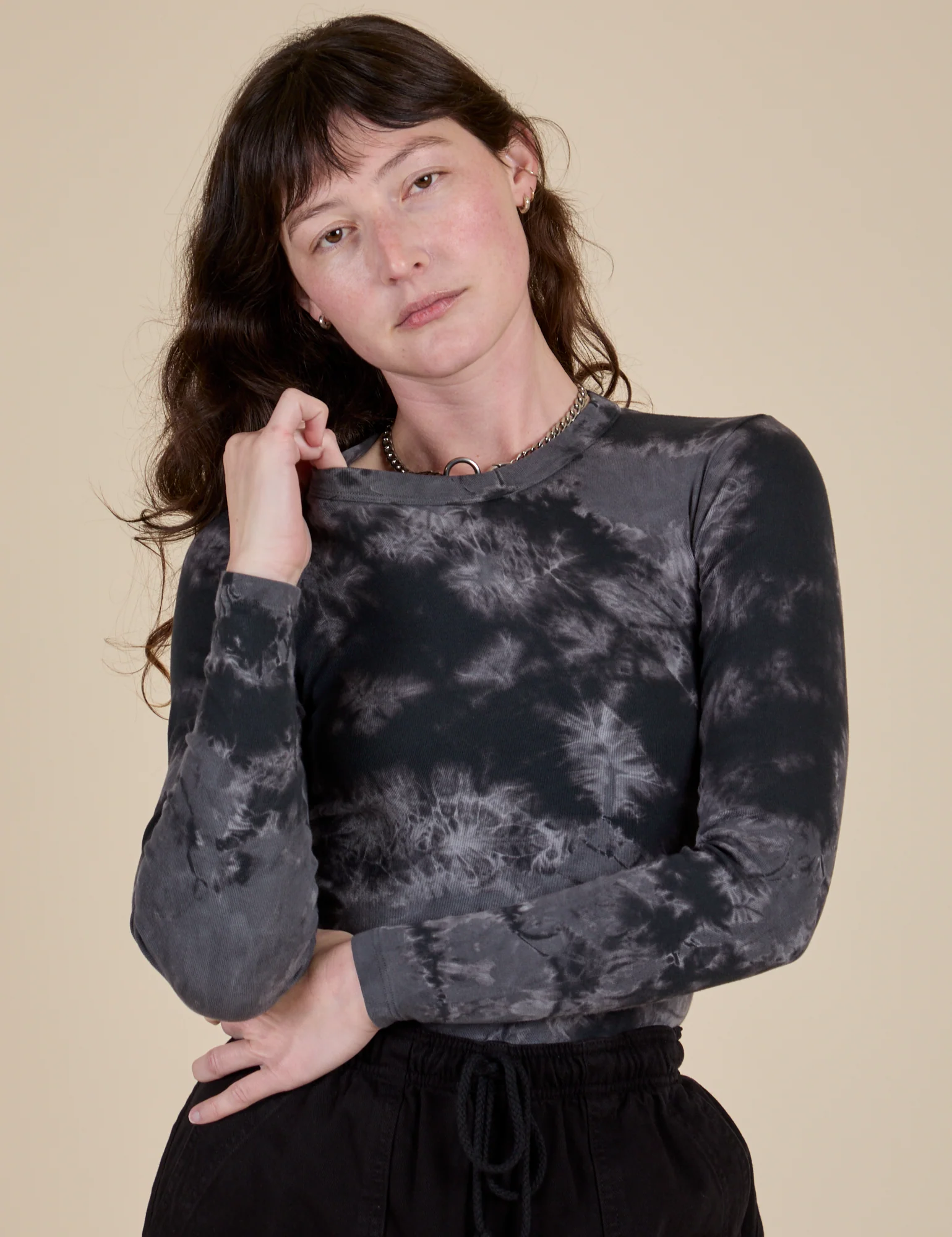 Long Sleeve Baby Tee - Black Magic Waters - Image 10