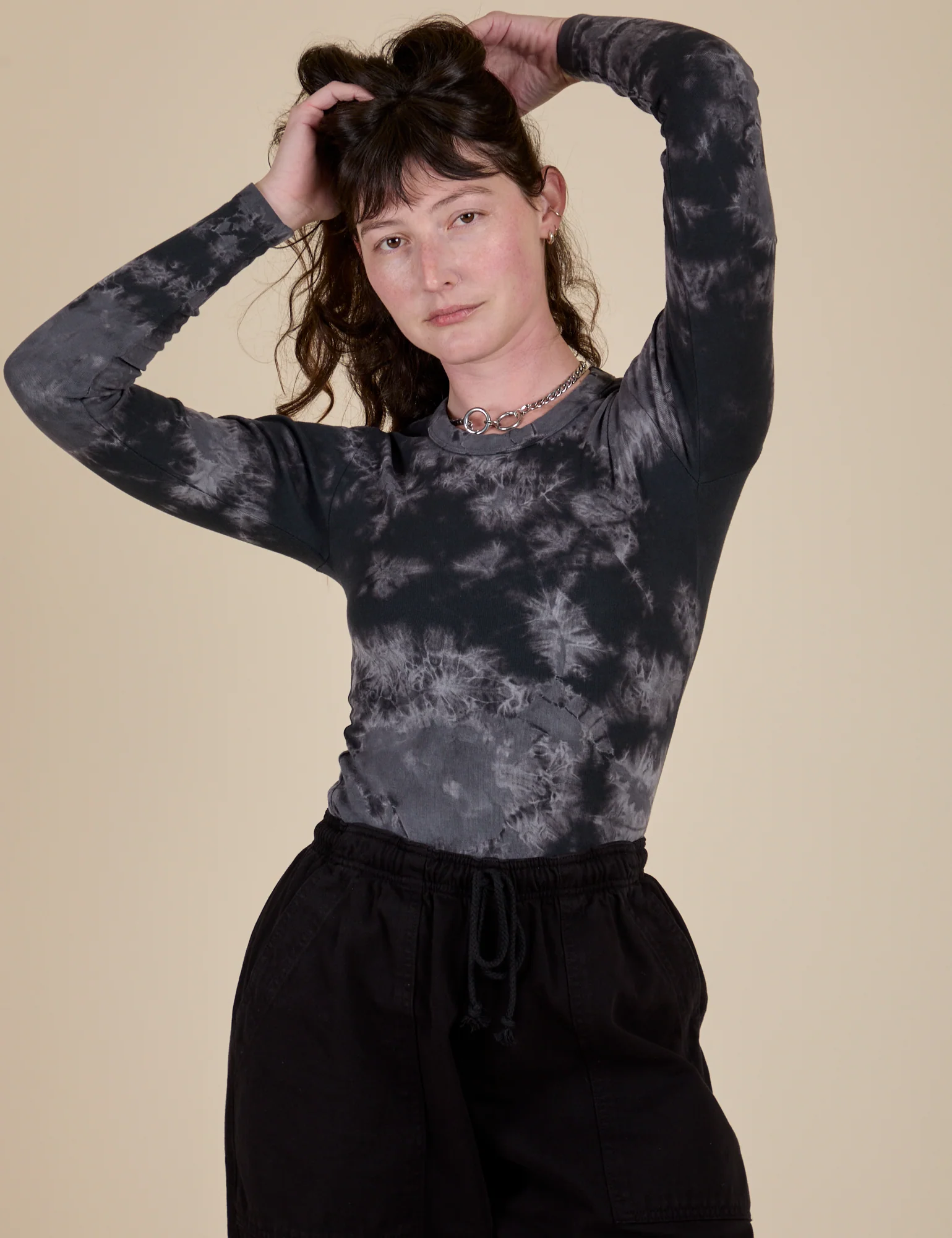 Long Sleeve Baby Tee - Black Magic Waters - Image 11