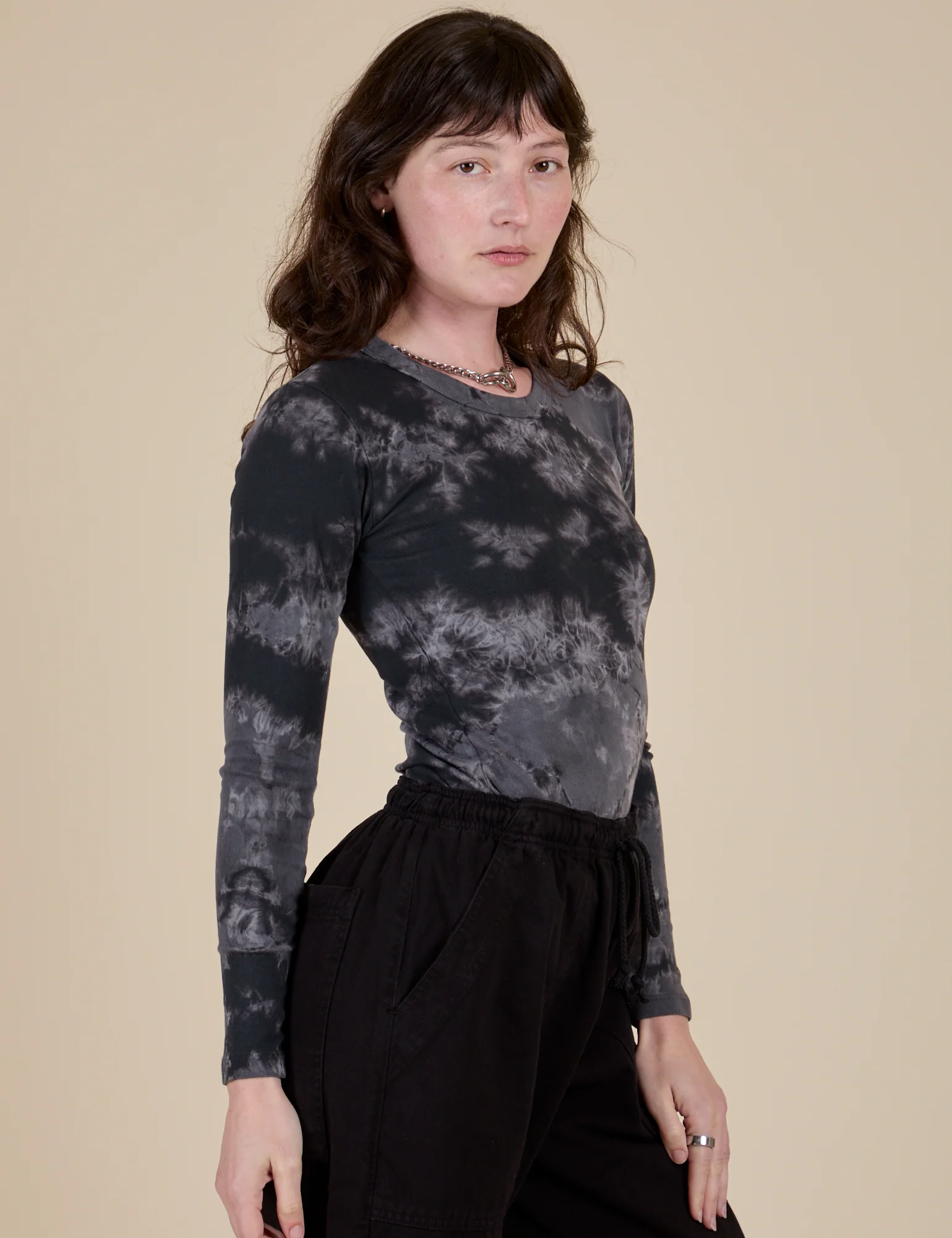 Long Sleeve Baby Tee - Black Magic Waters - Image 13