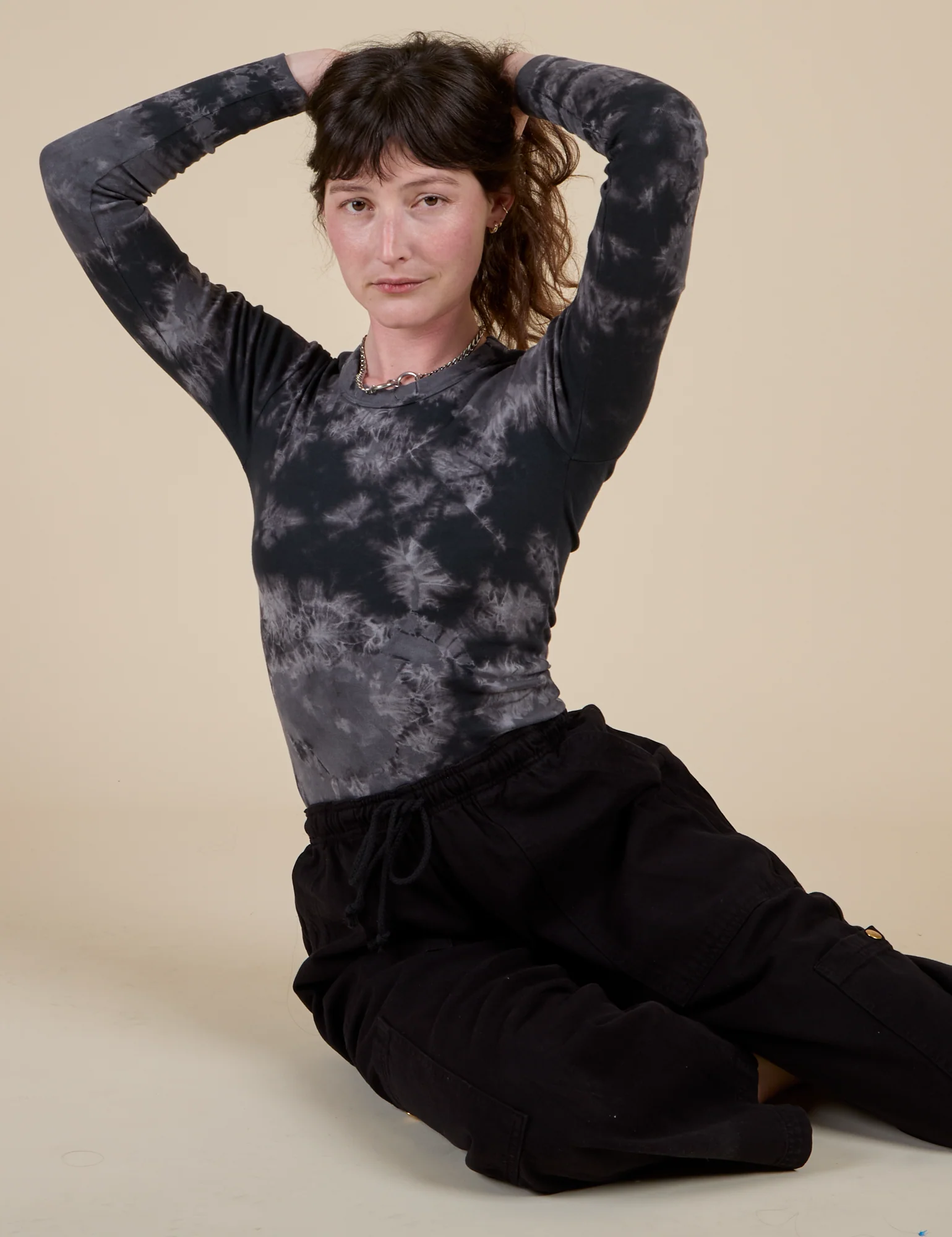 Long Sleeve Baby Tee - Black Magic Waters - Image 15