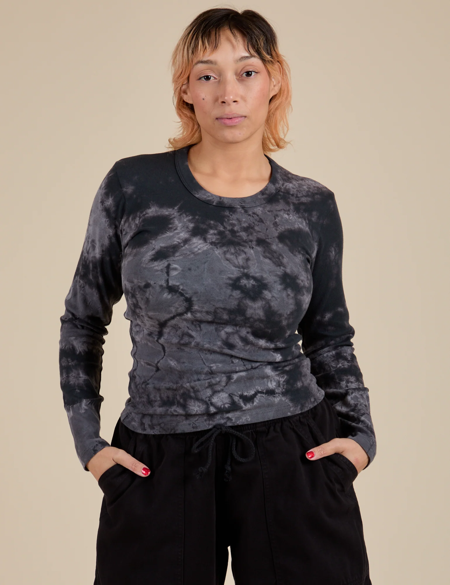 Long Sleeve Baby Tee - Black Magic Waters - Image 17