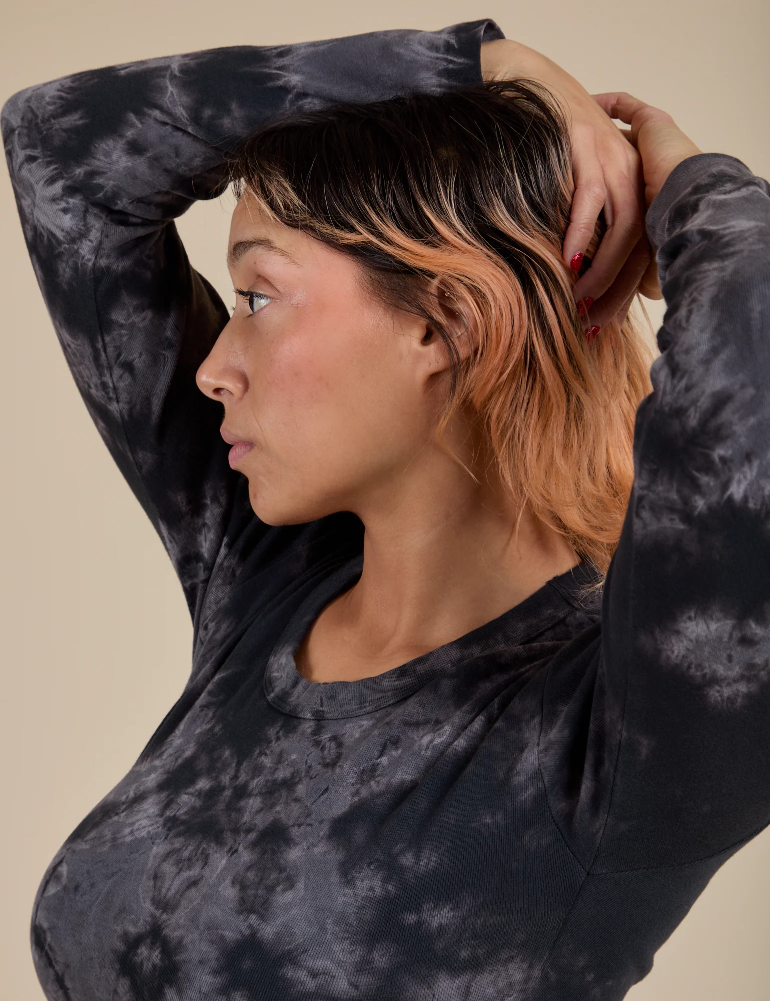 Long Sleeve Baby Tee - Black Magic Waters - Image 22