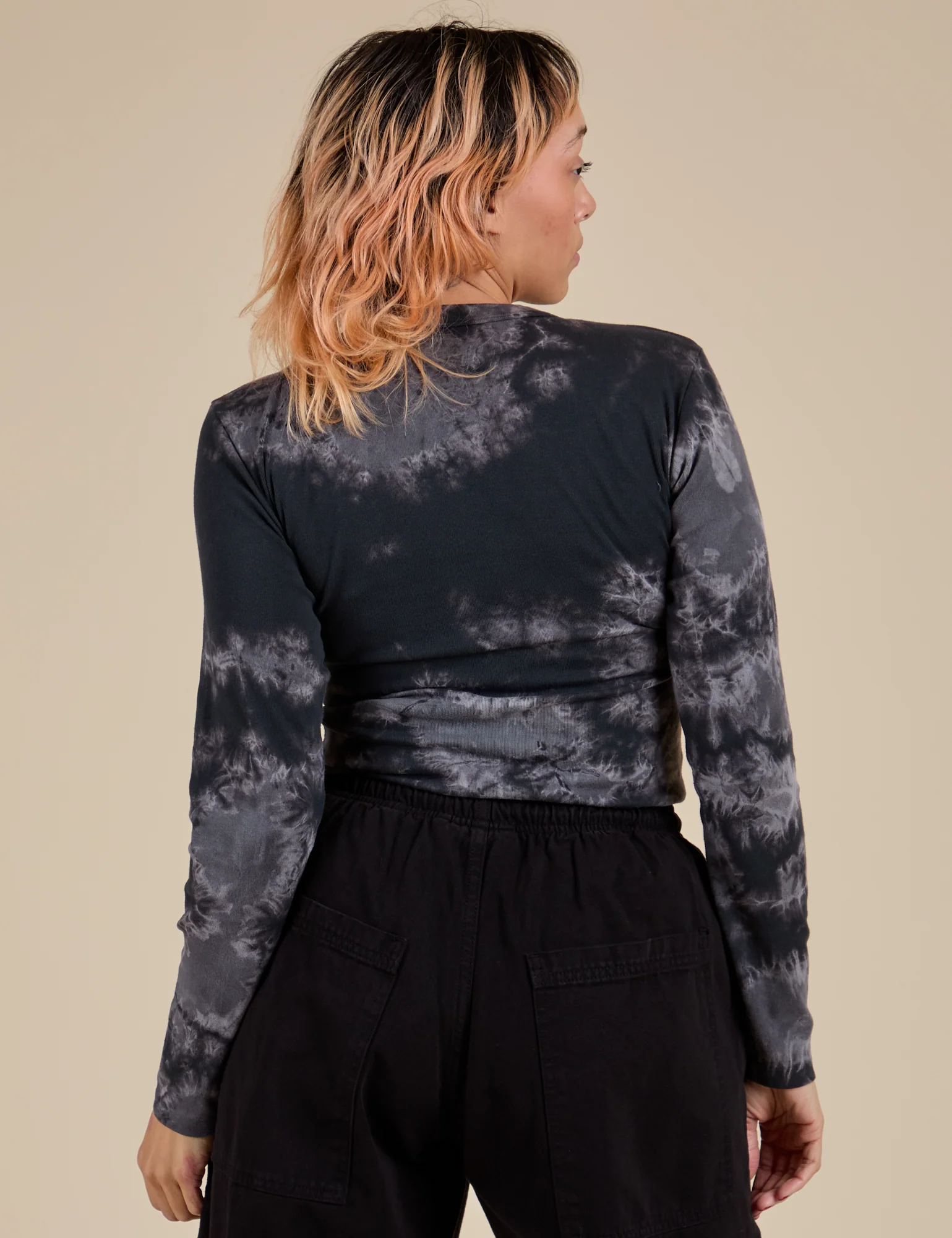 Long Sleeve Baby Tee - Black Magic Waters - Image 24