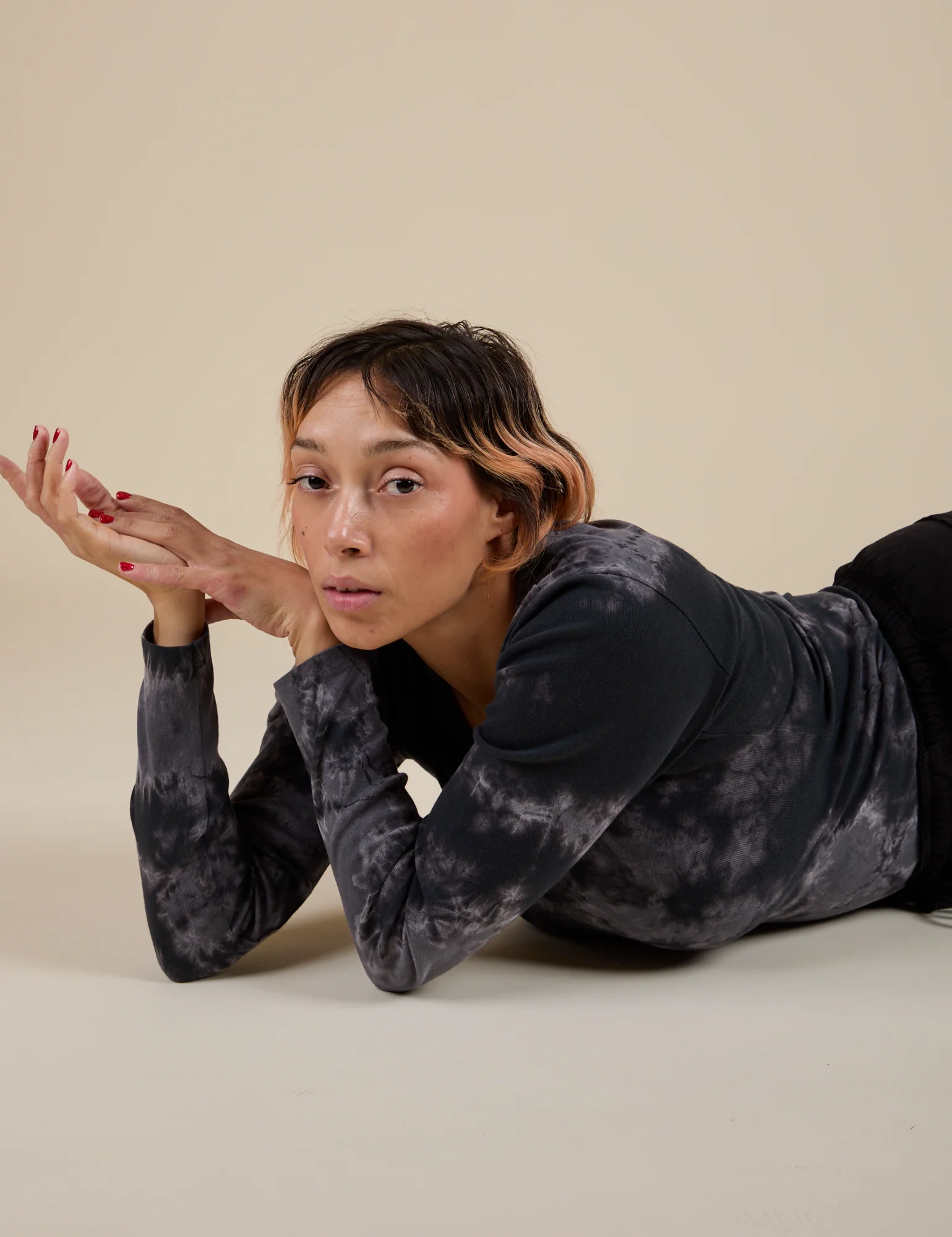 Long Sleeve Baby Tee - Black Magic Waters - Image 26