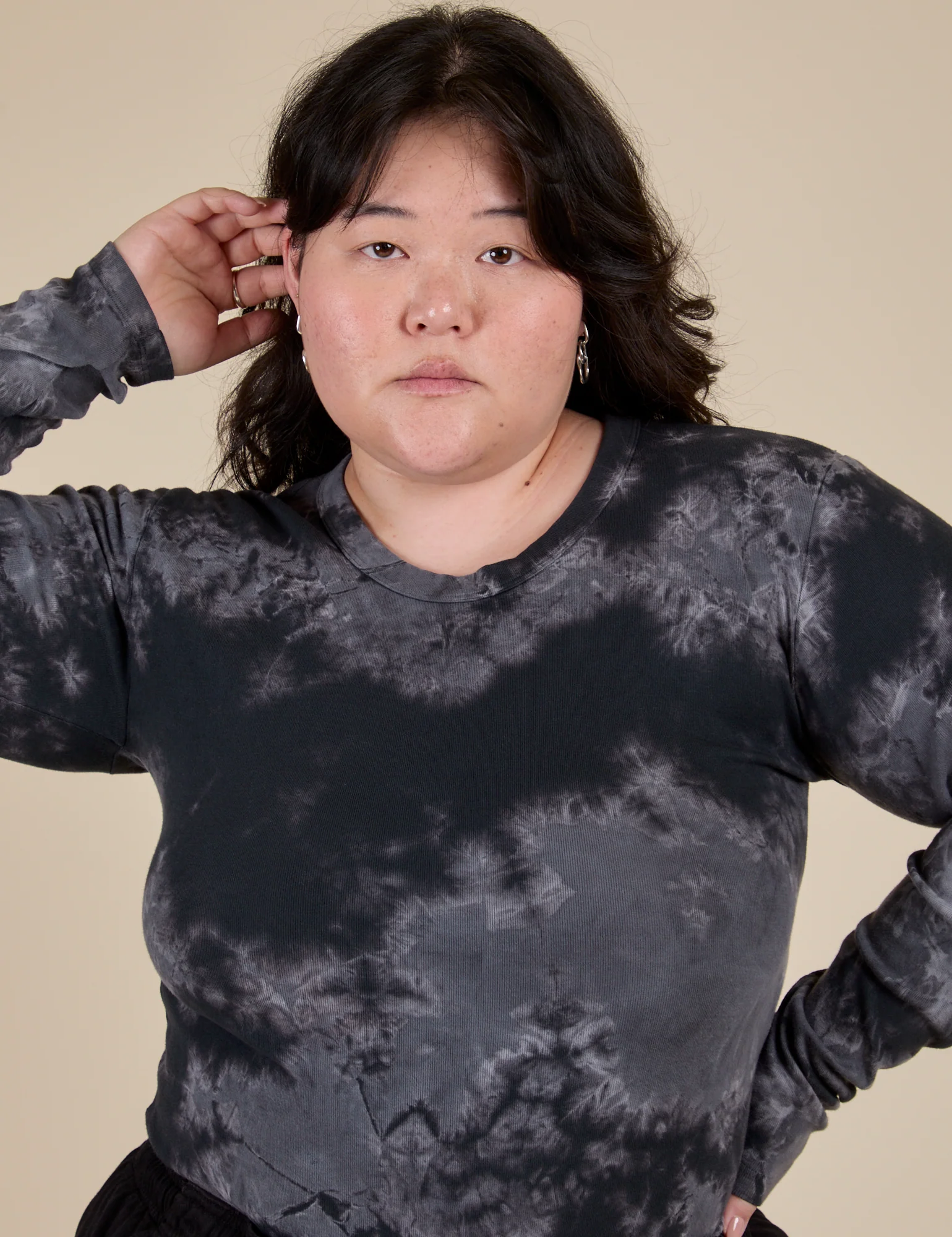 Long Sleeve Baby Tee - Black Magic Waters - Image 4