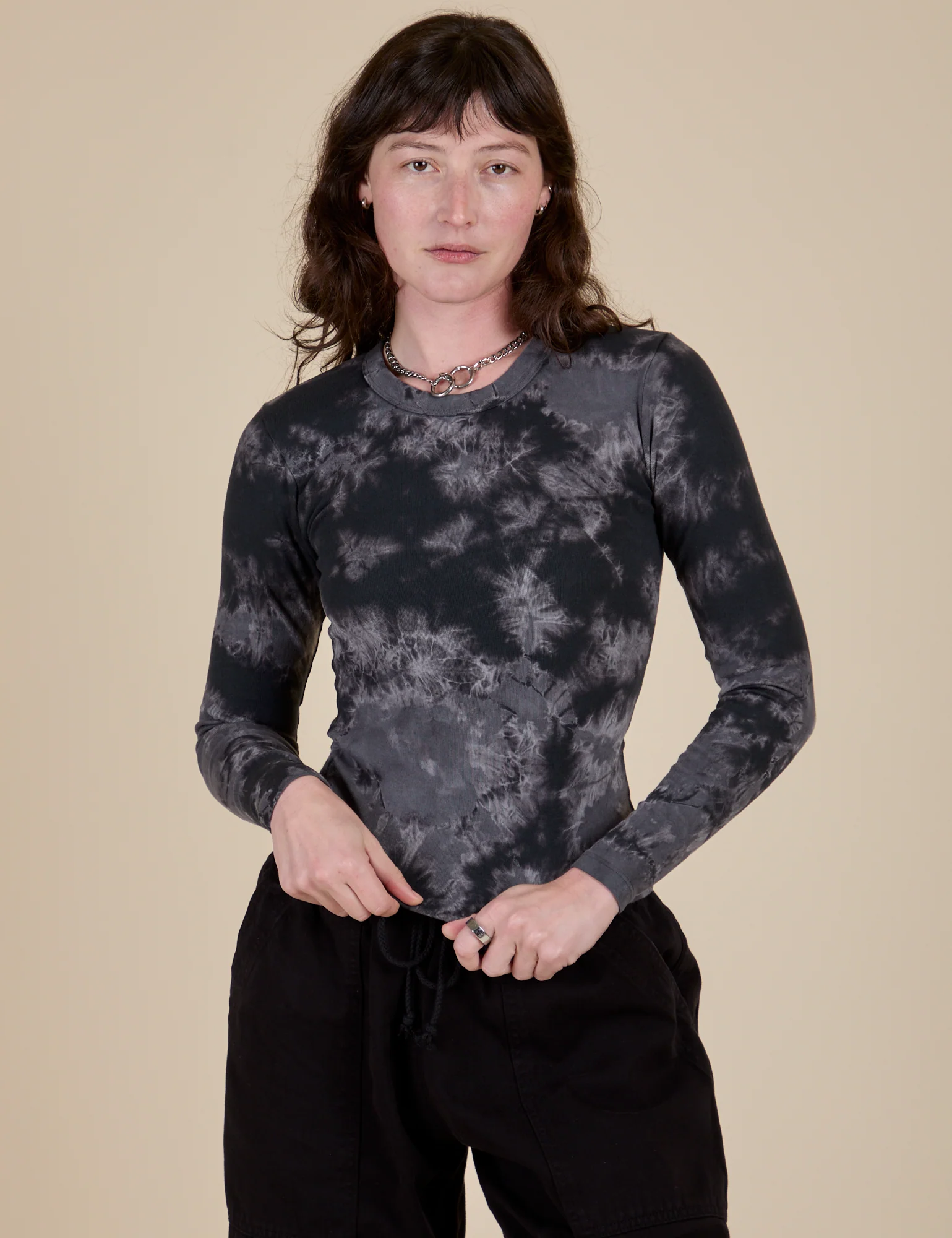 Long Sleeve Baby Tee - Black Magic Waters - Image 9