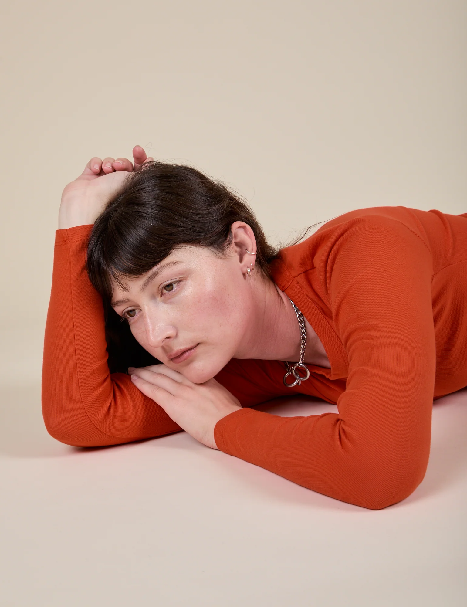 Long Sleeve Baby Tee - Chili Red - Image 10