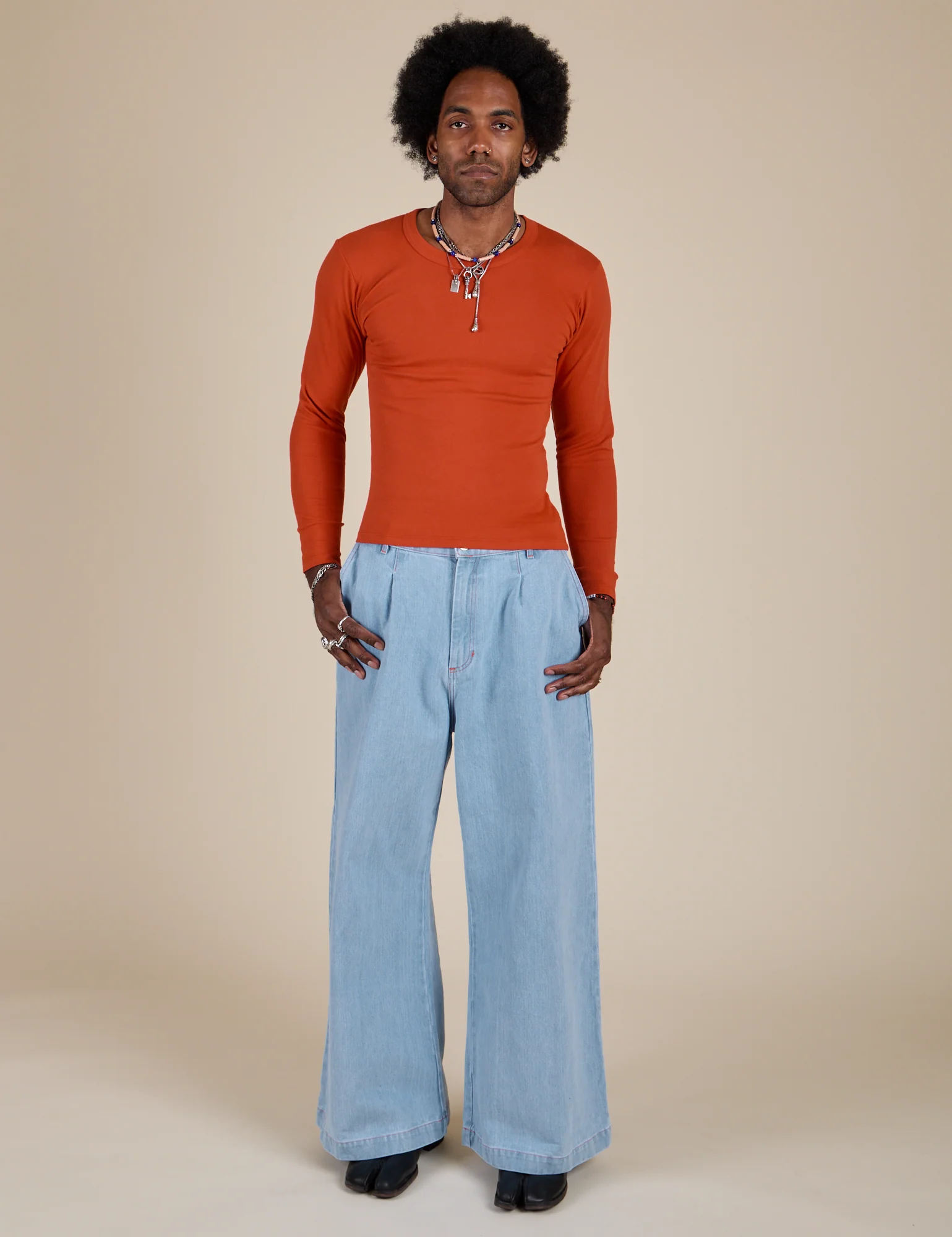 Long Sleeve Baby Tee - Chili Red - Image 15