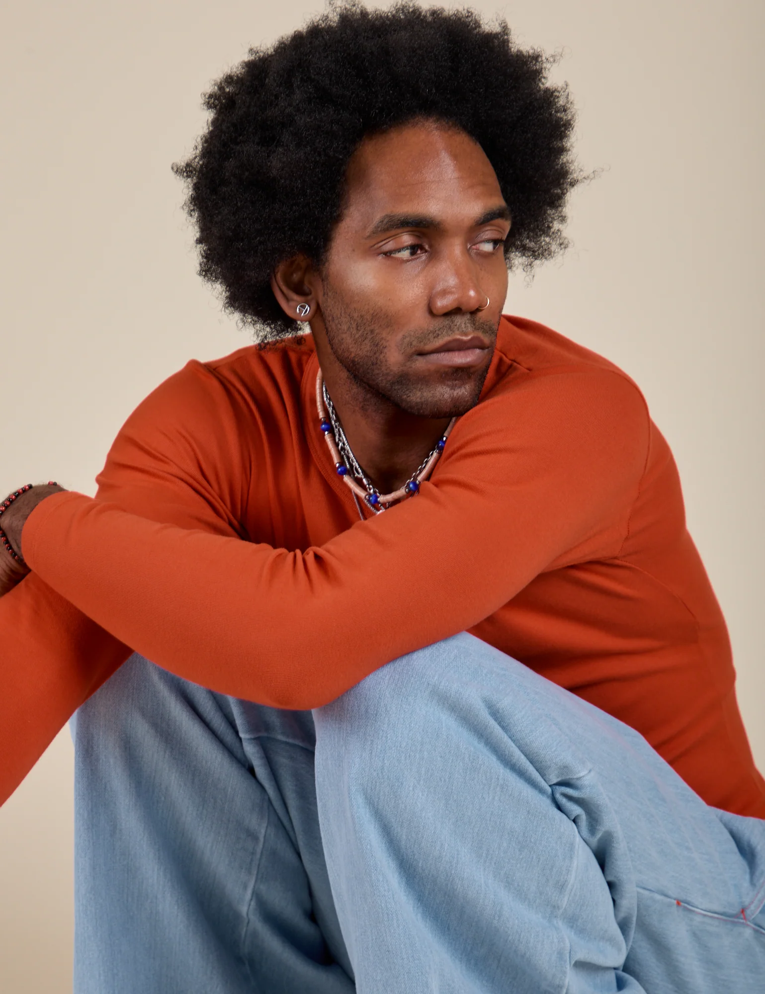 Long Sleeve Baby Tee - Chili Red - Image 19