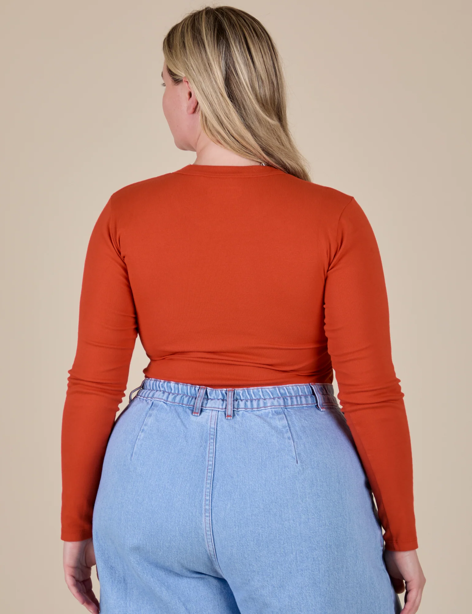 Long Sleeve Baby Tee - Chili Red - Image 23