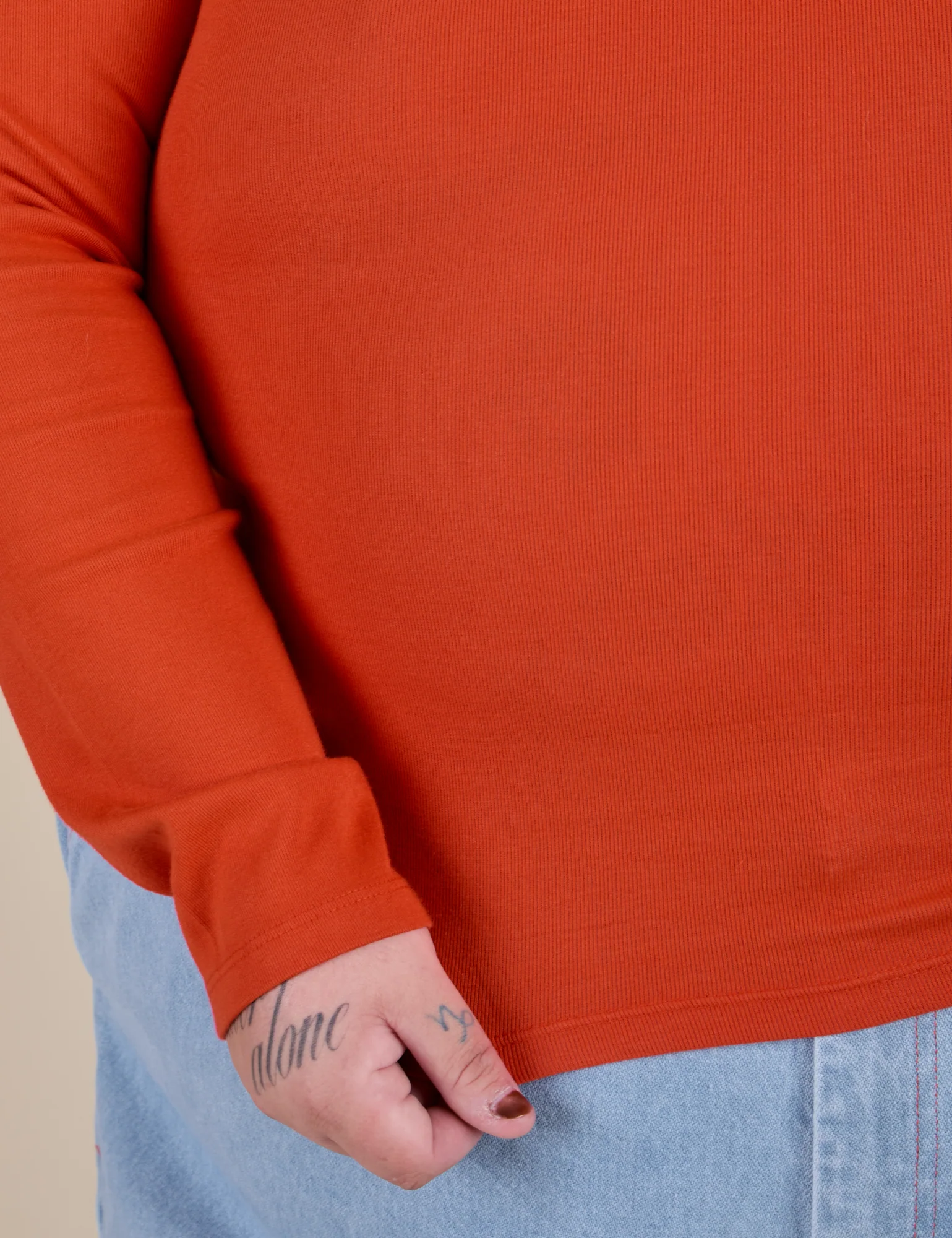 Long Sleeve Baby Tee - Chili Red - Image 26