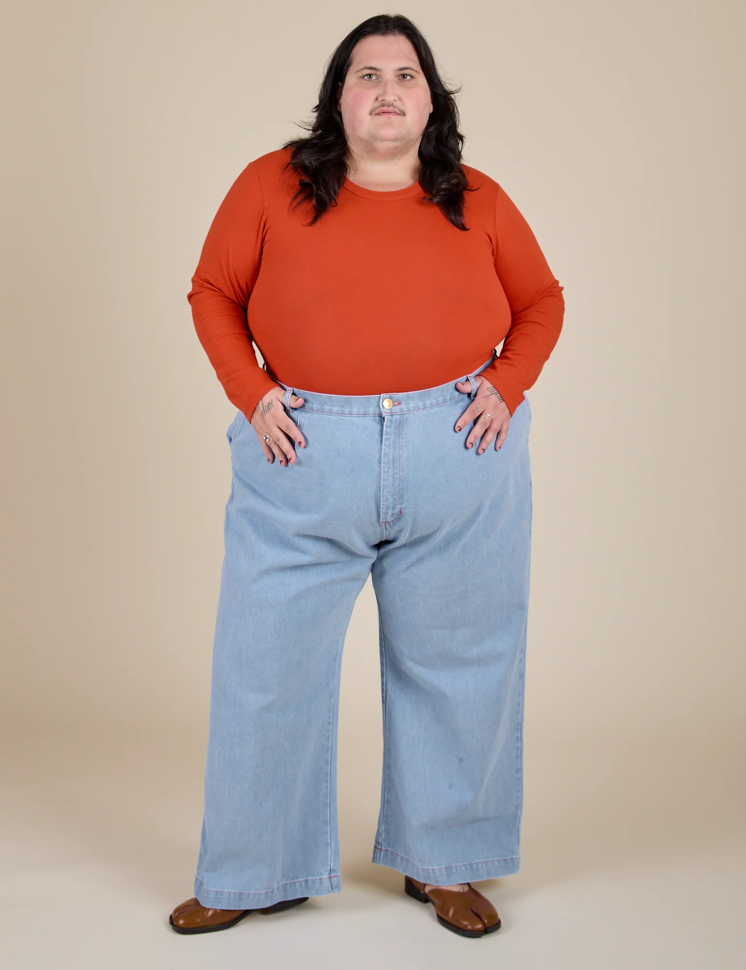 Long Sleeve Baby Tee - Chili Red - Image 29