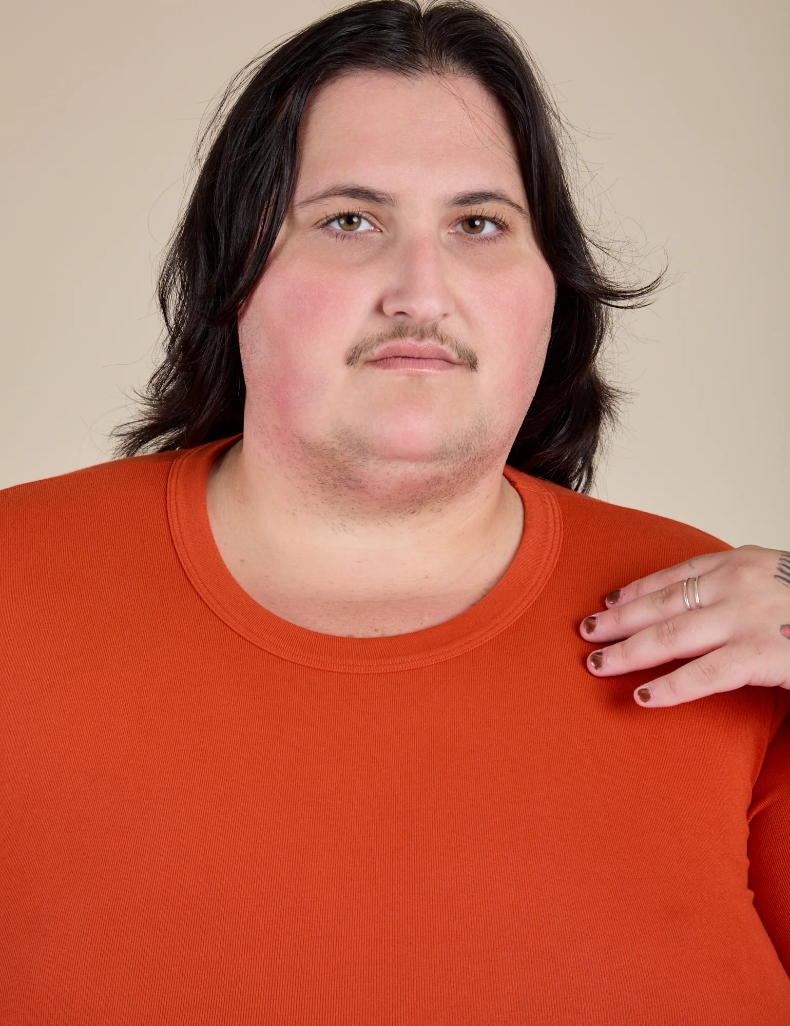 Long Sleeve Baby Tee - Chili Red - Image 30