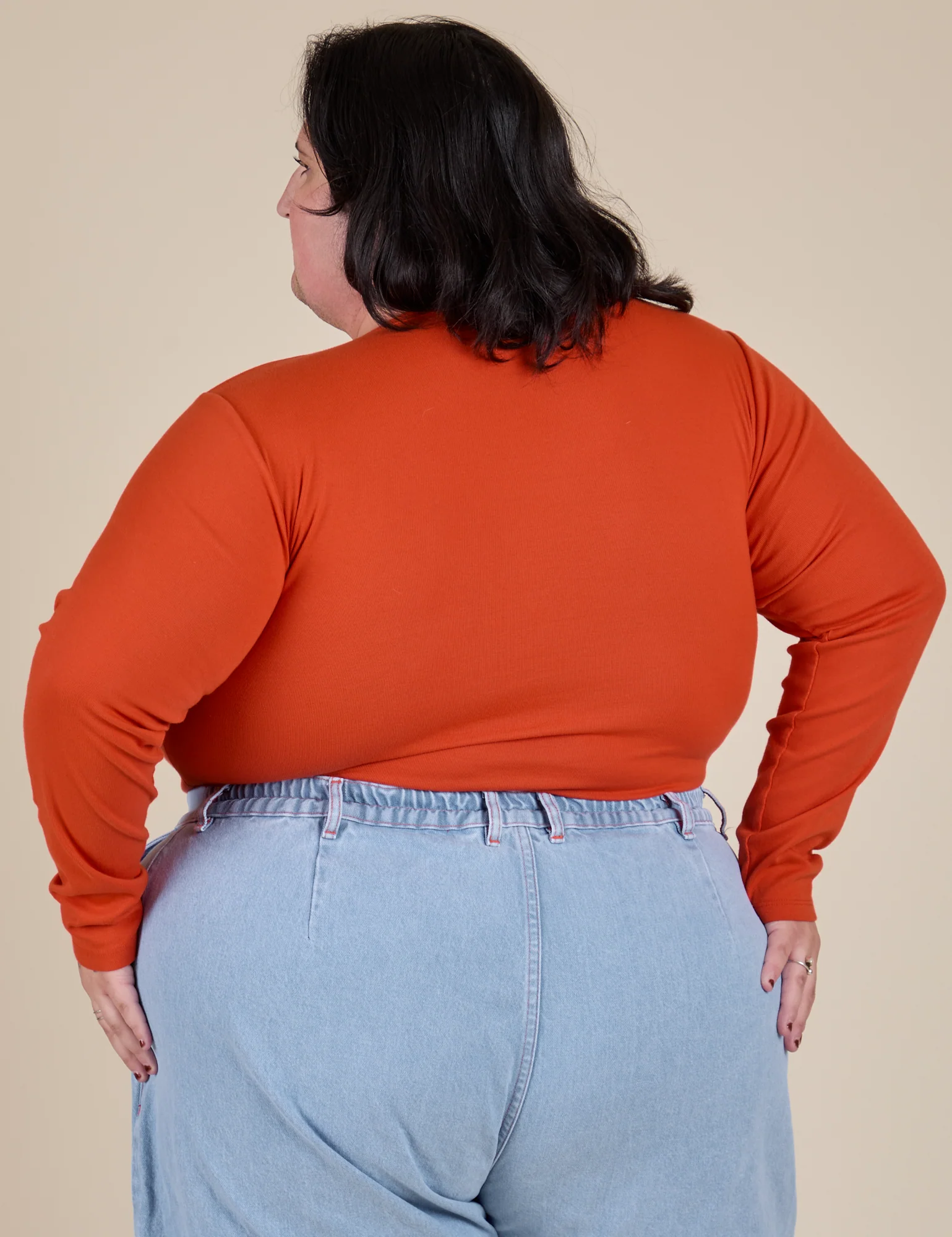 Long Sleeve Baby Tee - Chili Red - Image 31