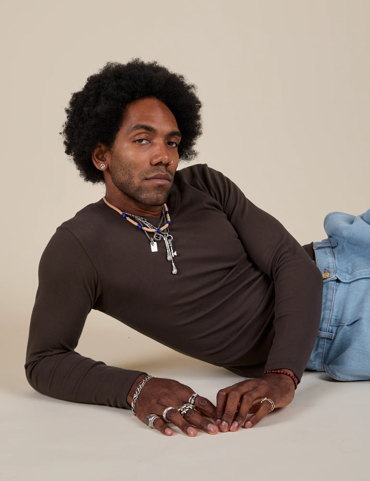 Long Sleeve Baby Tee - Espresso Brown - Image 16