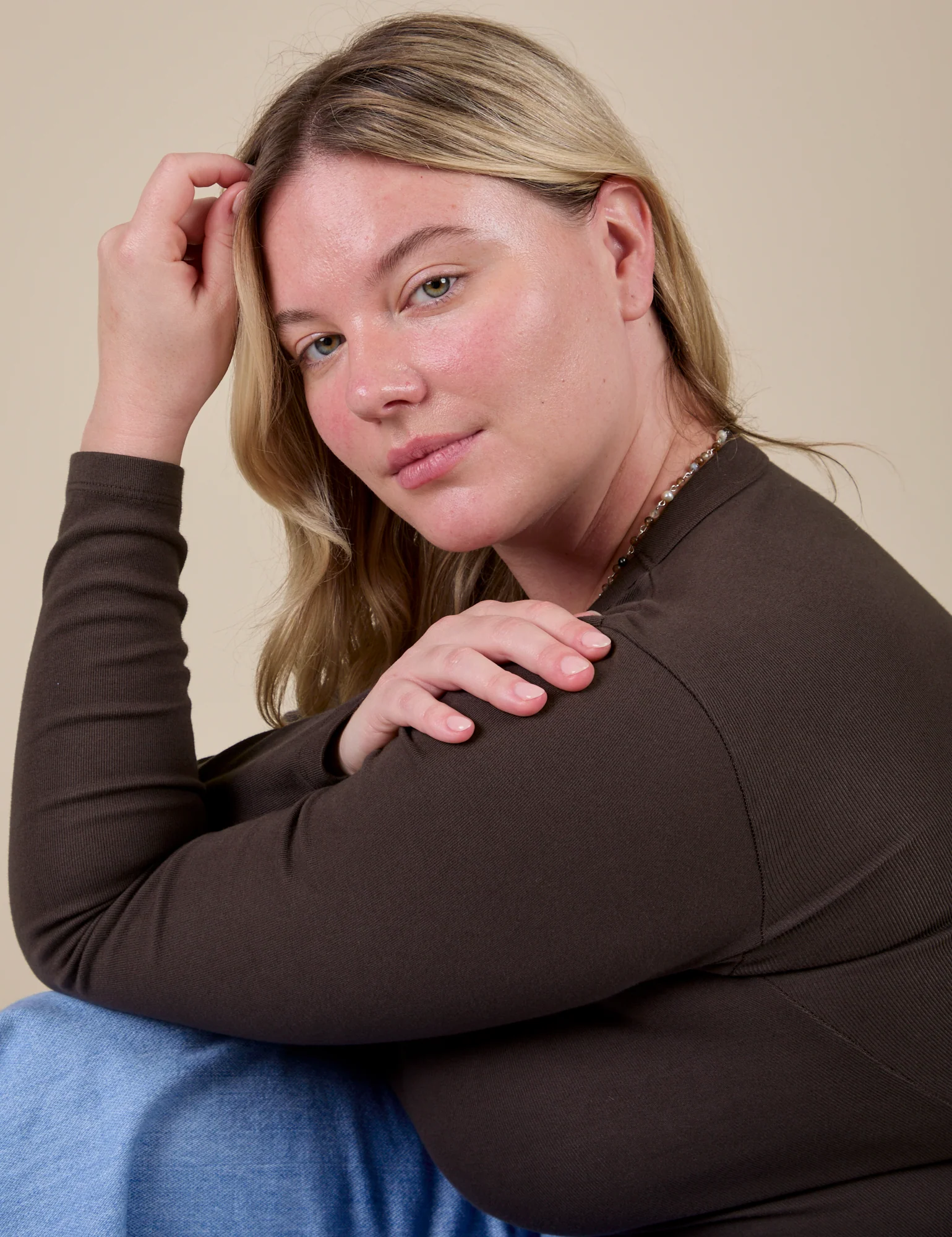 Long Sleeve Baby Tee - Espresso Brown - Image 9