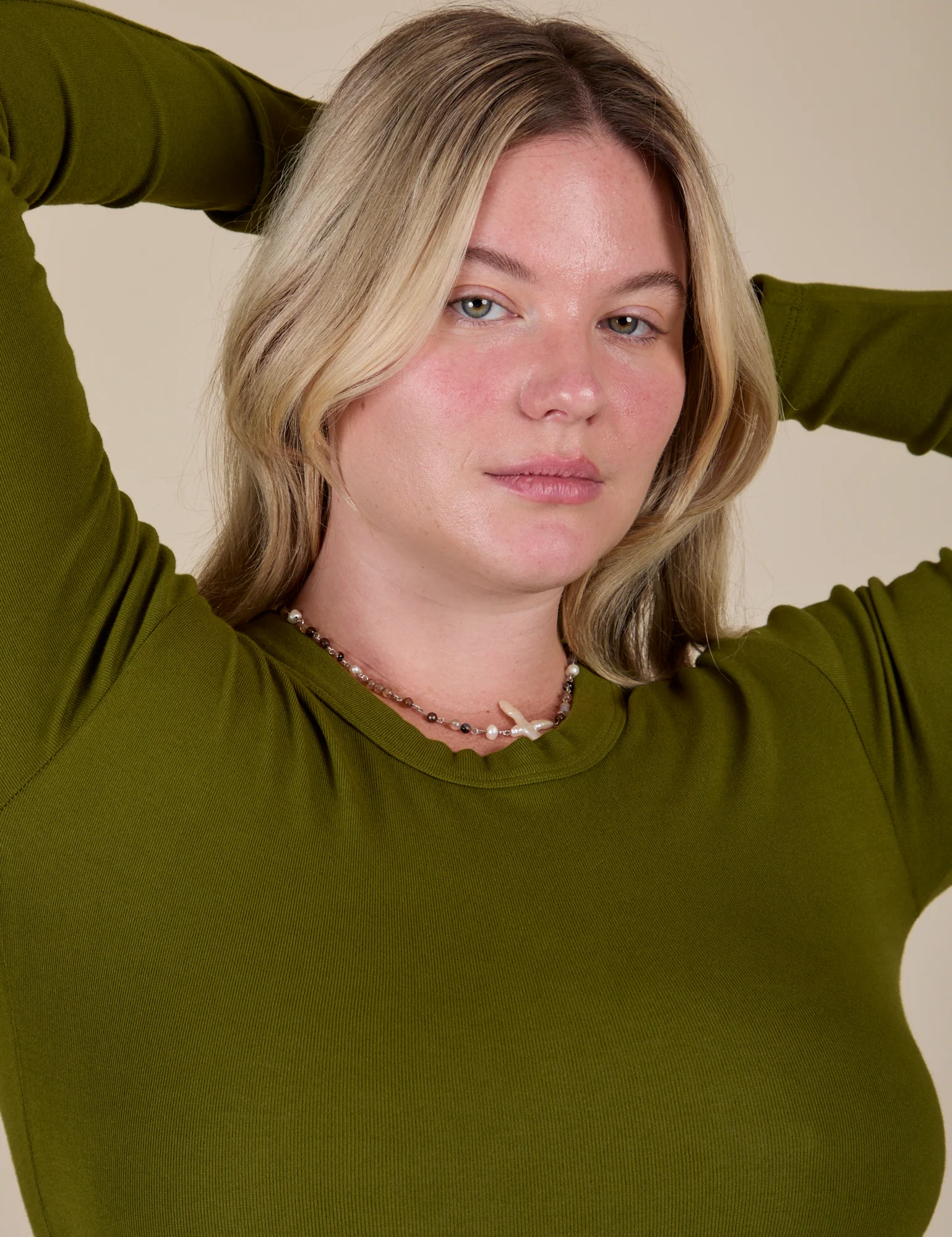 Long Sleeve Baby Tee - Summer Olive - Image 13