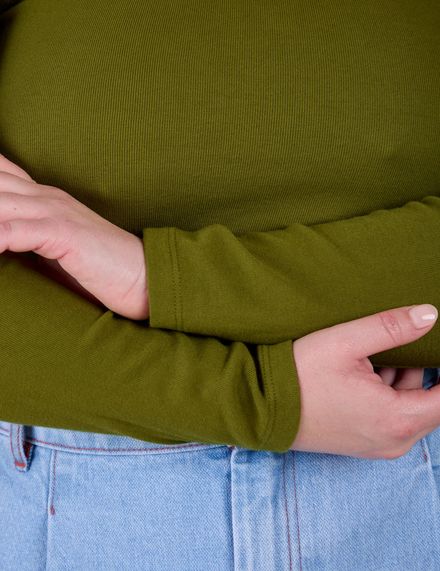 Long Sleeve Baby Tee - Summer Olive - Image 15