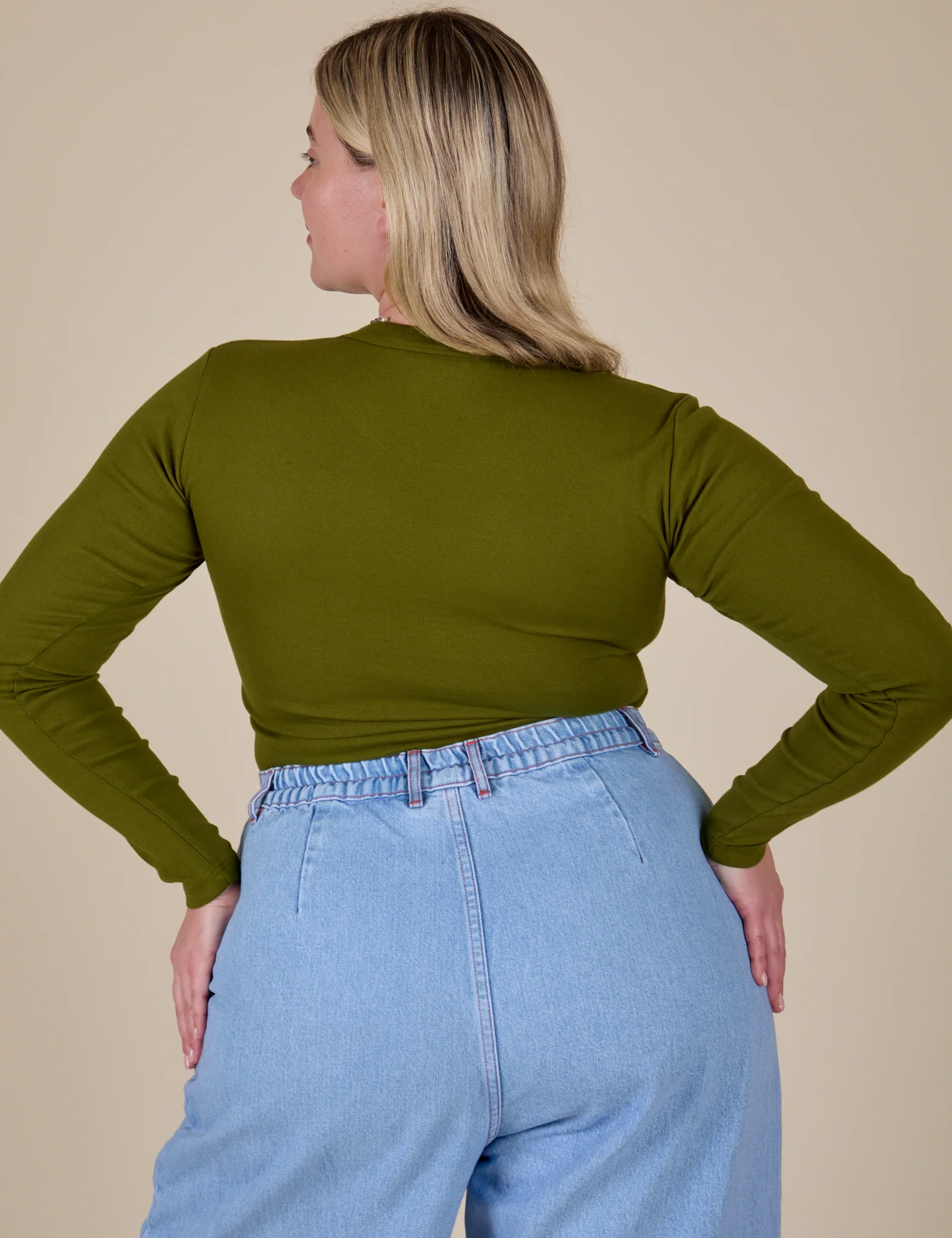 Long Sleeve Baby Tee - Summer Olive - Image 18